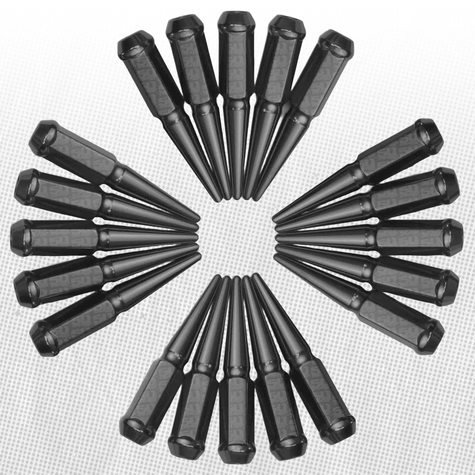 12x1.5mm Extended Spike Lug Nuts - 60 Degree Taper Seat