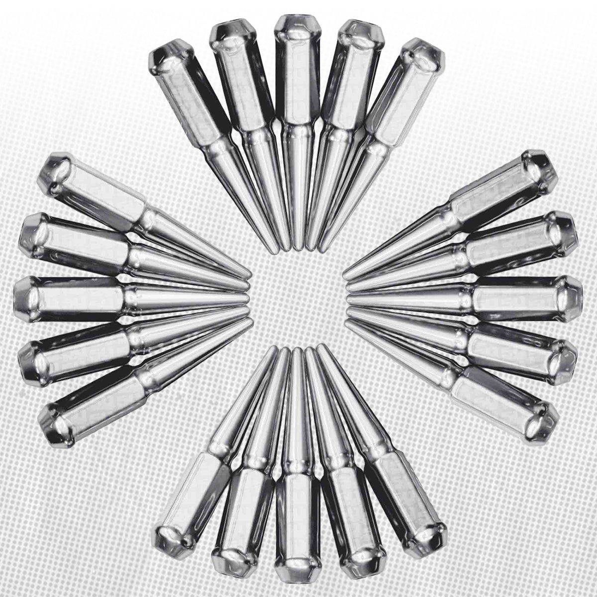 10x1.25mm Extended Spike Lug Nuts - 60 Degree Taper Seat