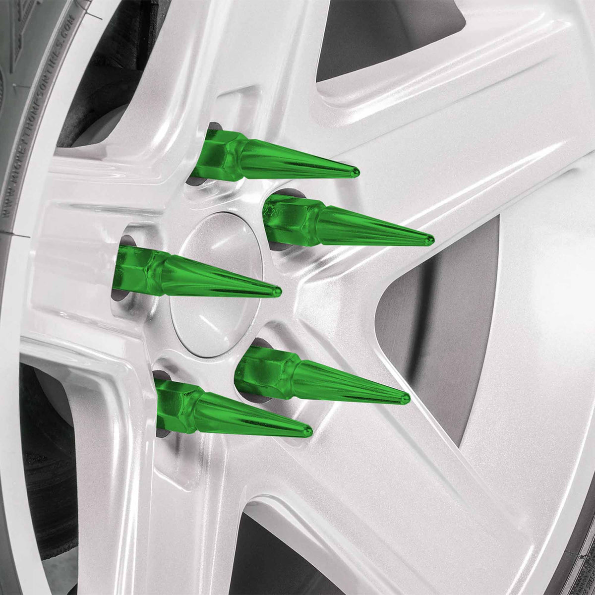 10x1.25mm Extended Spike Lug Nuts - 60 Degree Taper Seat