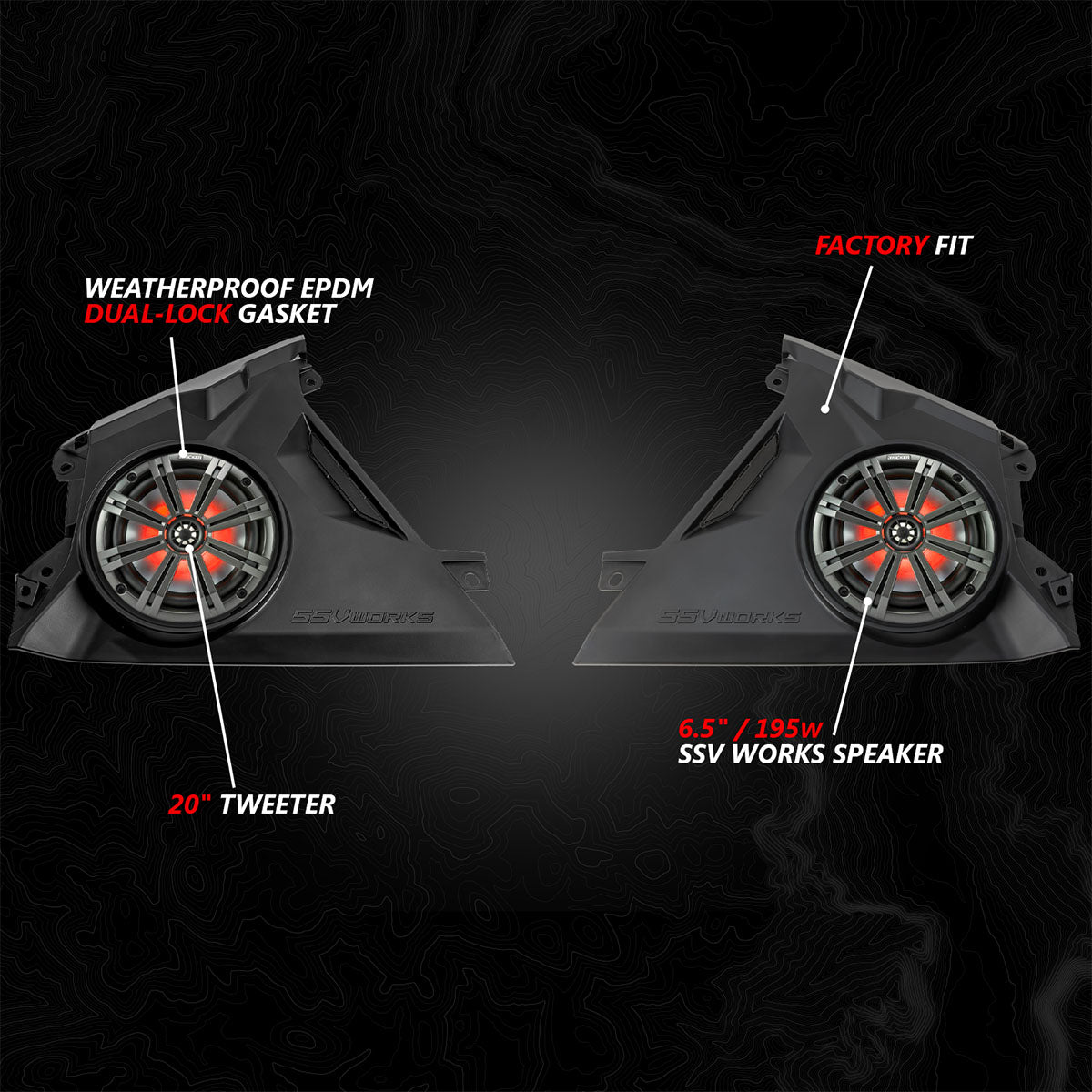 2024-2026 Can-Am® Maverick R, Phase-6 K-Spec 1400watt 6-Speaker Stereo System with Kicker Horns