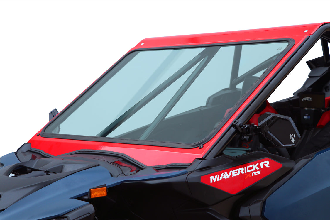 Can-Am Maverick R Glass Windshield | "SUPER SHORTY" & "BAJA SPEC"