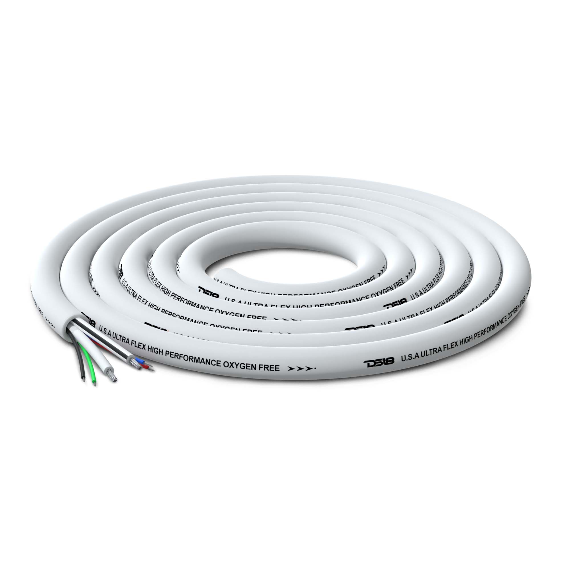 Marine Tinned OFC 18-GA Rgb Wires with 12-GA Speaker Wires 100 Feet