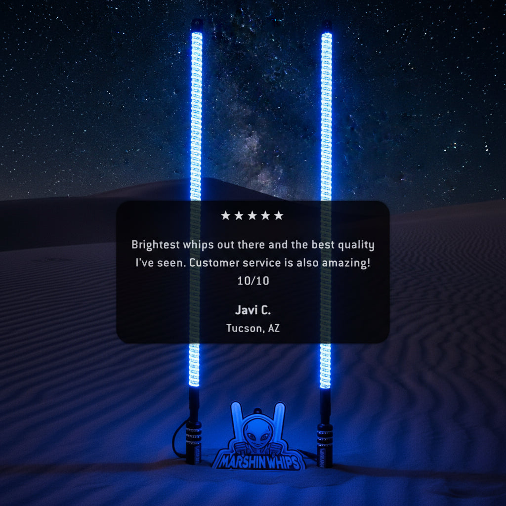 V2 Black Out LED Whip Set: The Ultimate Stealth