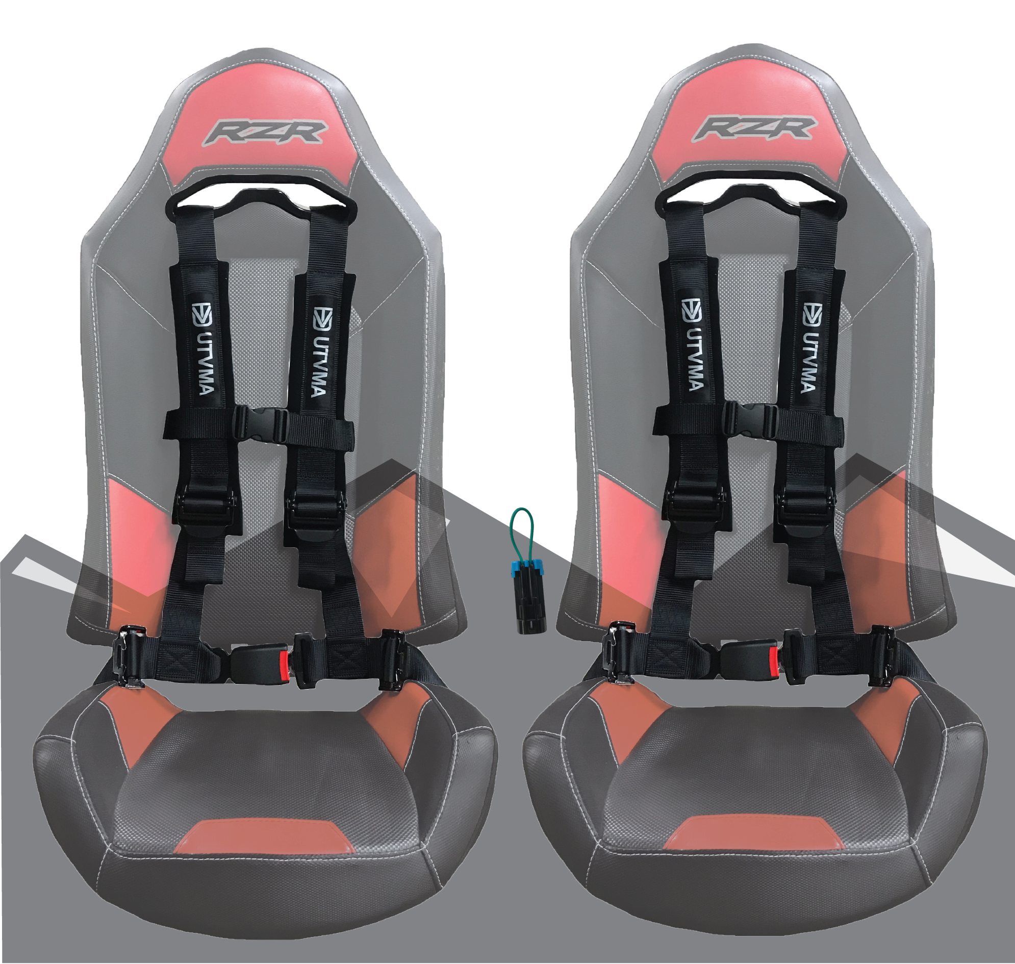 RZR 4-Point Harness Seat Pass Through Kit (2 Seats) with Override Clip