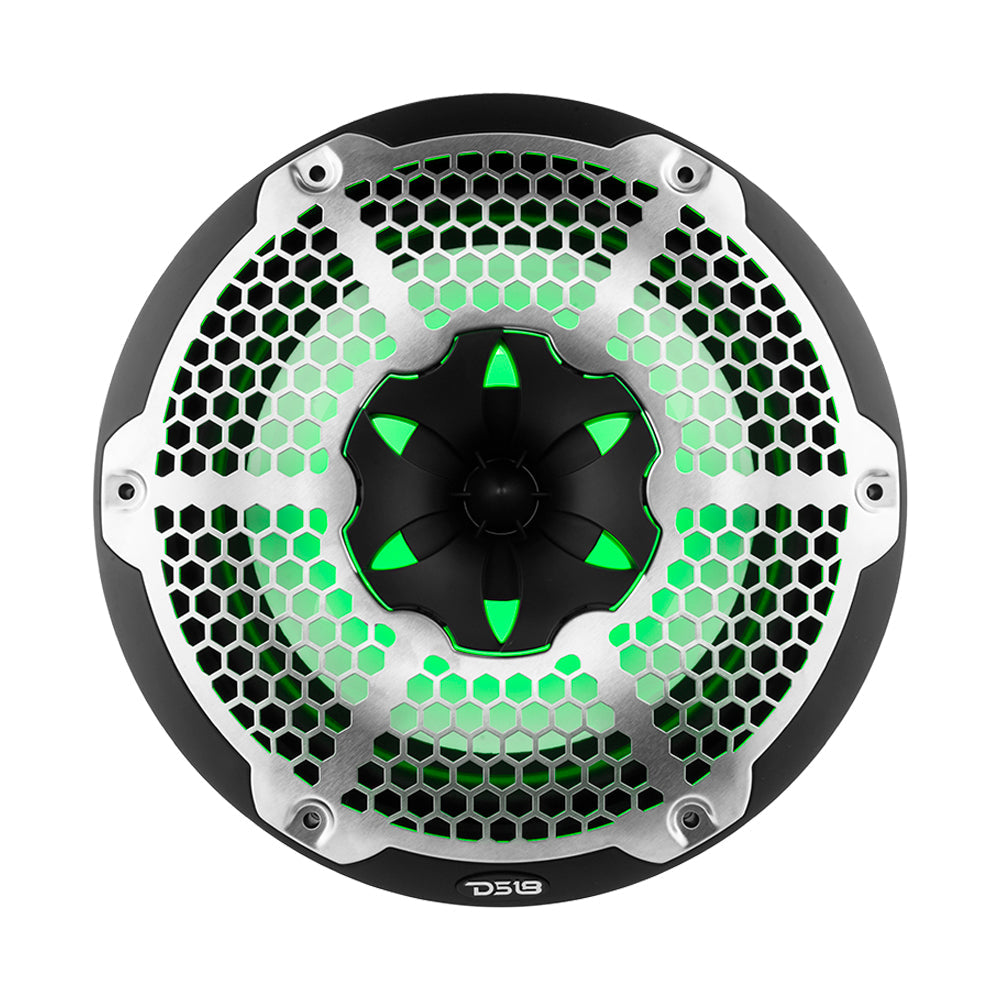 NXL 10" 2-Way Coaxial Marine Speaker With LED RGB Lights 200 Watts Rms 4-Ohm