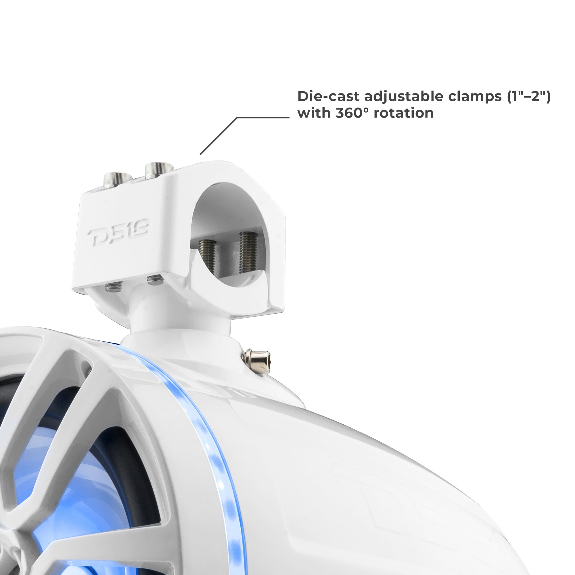 NXL 6.5" Marine and Powersports Towers LED RGB Lights 100 Watts Rms - White