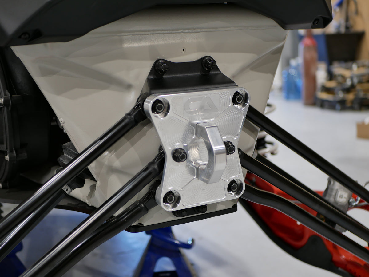 CA Tech Pull Plate 3D scanned for perfect fitment and machined from 6061 aluminum with a finished thickness of 1" for maximum durability, the new 2022 Can-Am X3 pull plate is easy to install and built to last a lifetime. OEM color matching ensures all CA Tech parts will pair perfectly with your build.