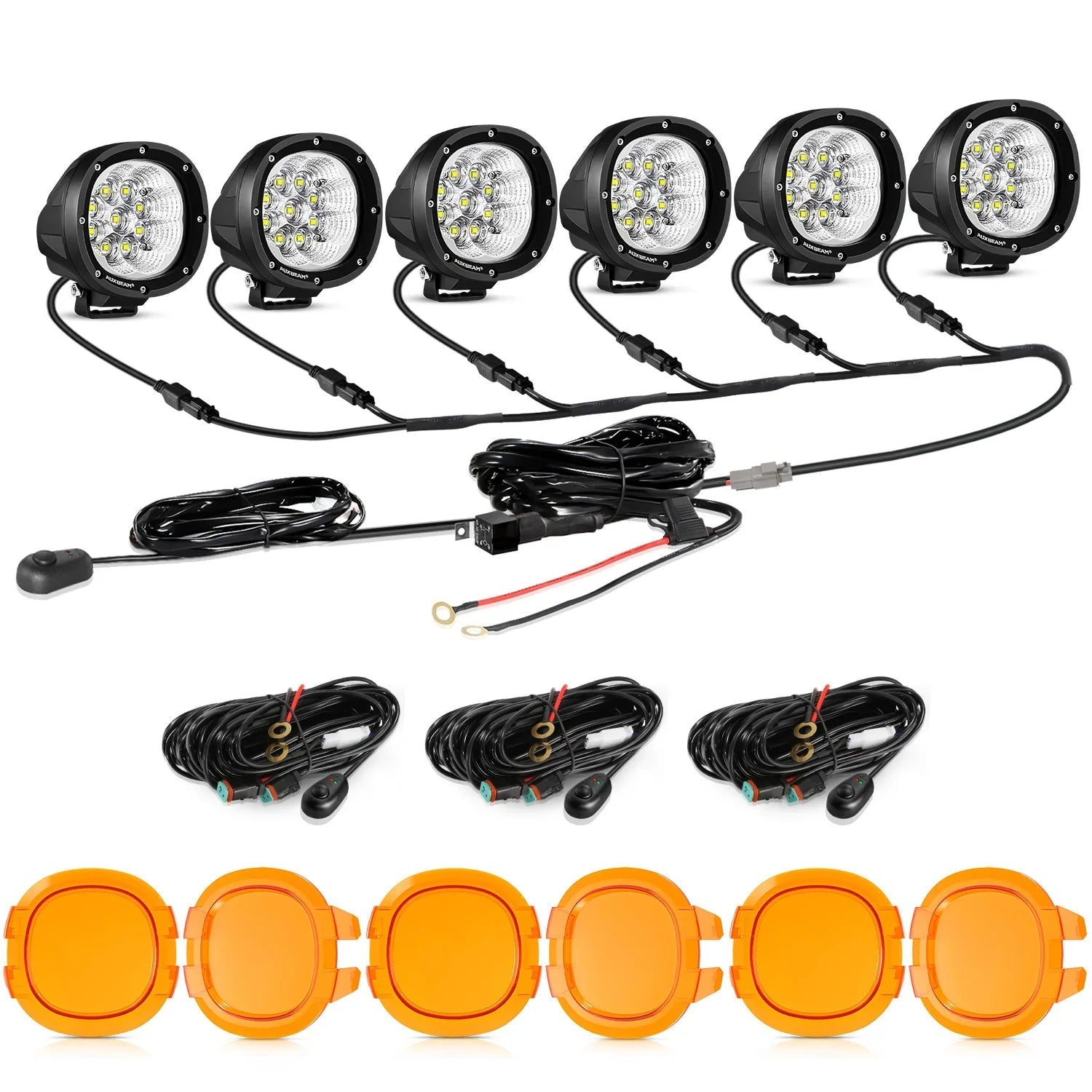 P4 Series | 4 Inch 90W 9000LM Round LED Driving Lights Flood White Pod Lights