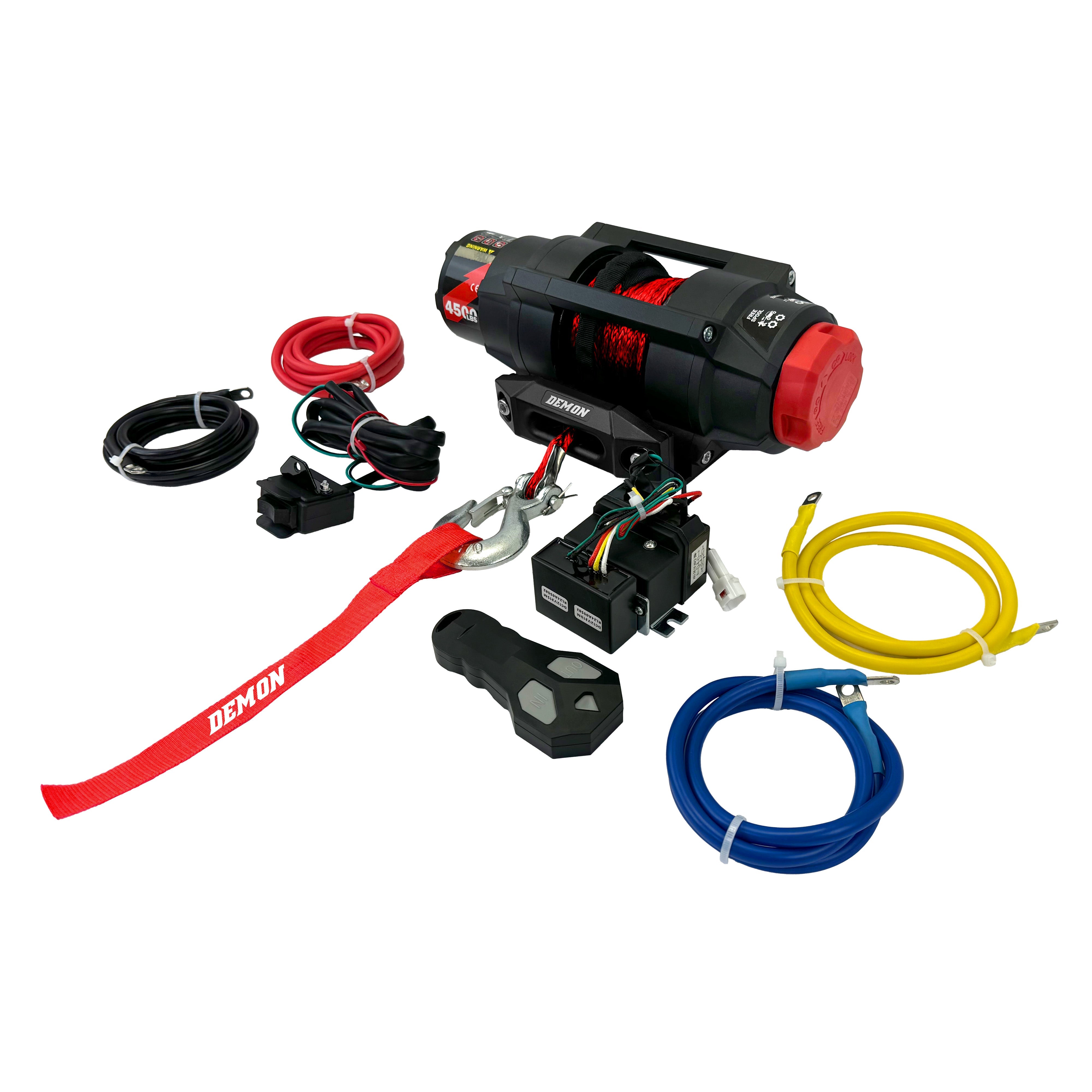Heavy Duty 4500Lb Synthetic Rope Winch w/Wireless Remote