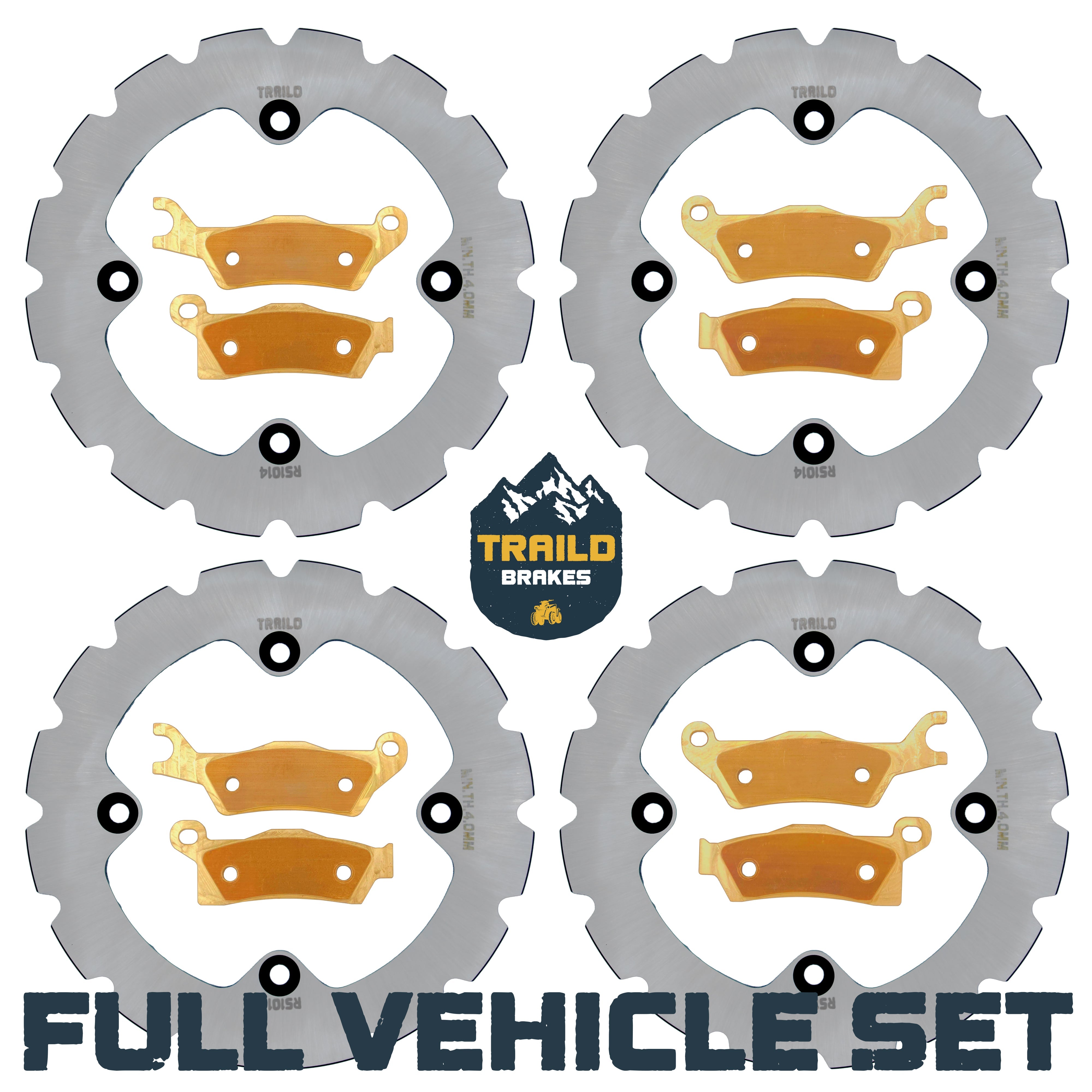 Can-Am Outlander 1000/650/450 6x6 2015-2026 Ridge Rider Rotor and Pad Kit
