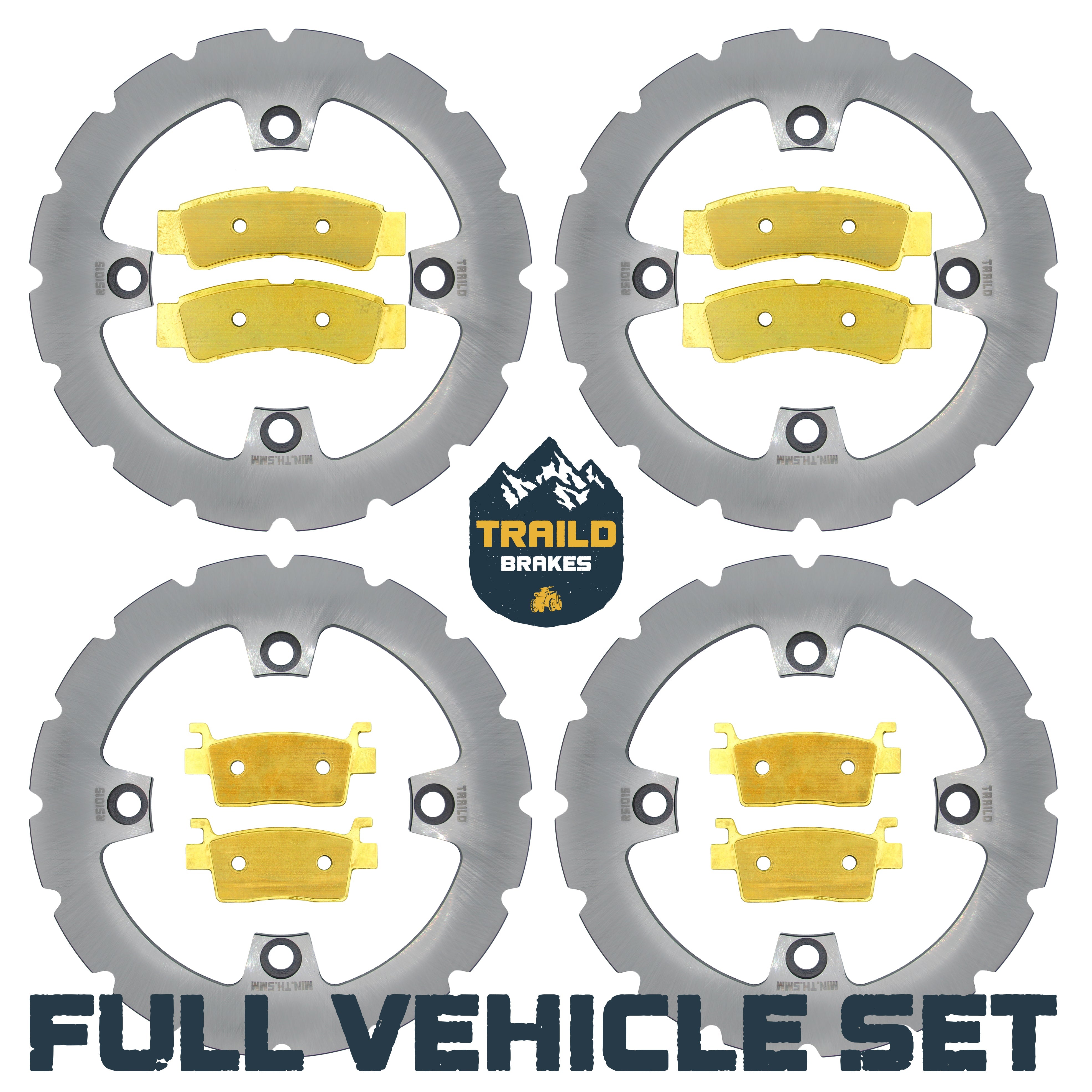 Kawasaki KRX/KRX4 1000 2020-2026 Ridge Rider Rotor and Brake Pad Kit
