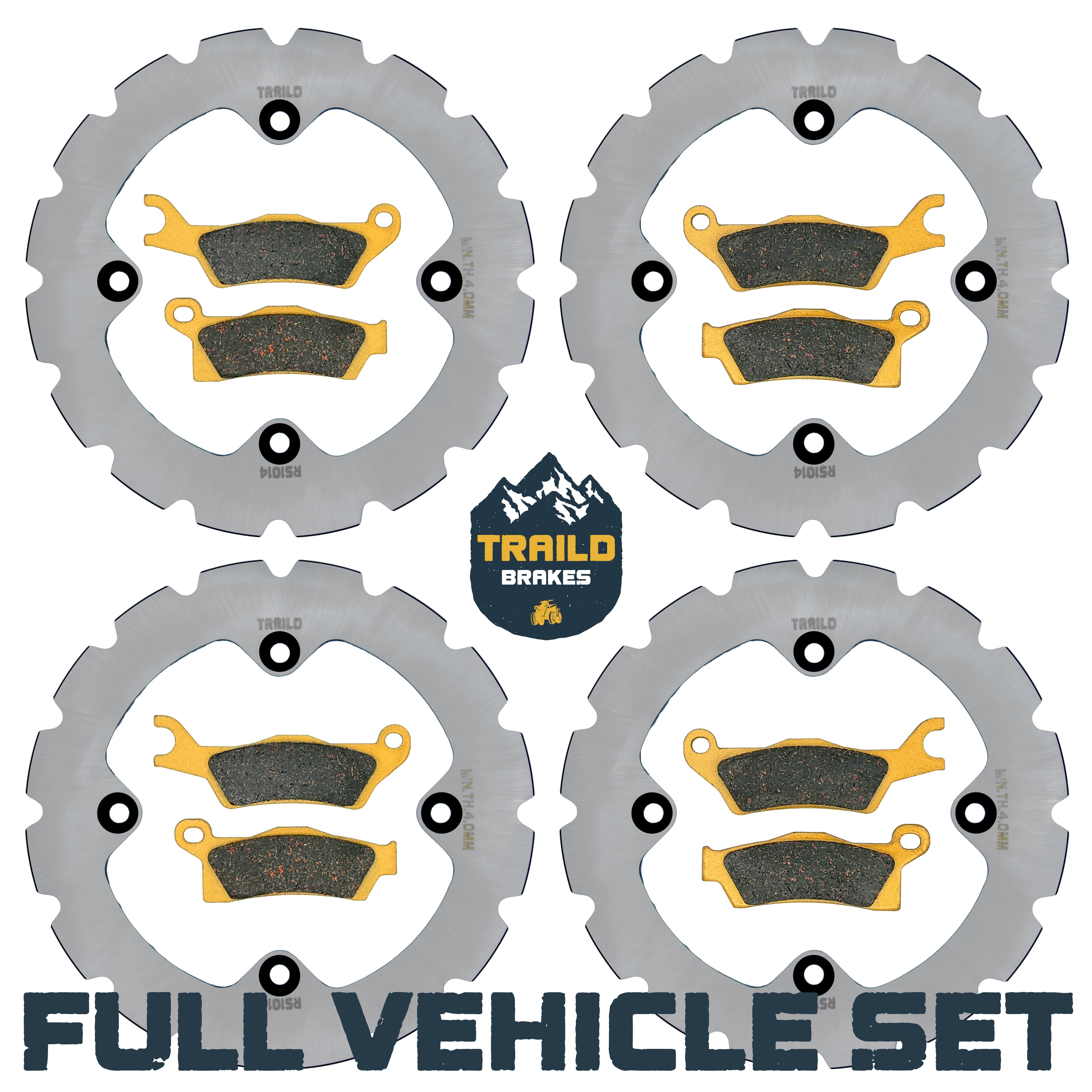 Can-Am Renegade 1000/850/800/570/500 2012-2019 Ridge Rider Rotor and Pad Kit