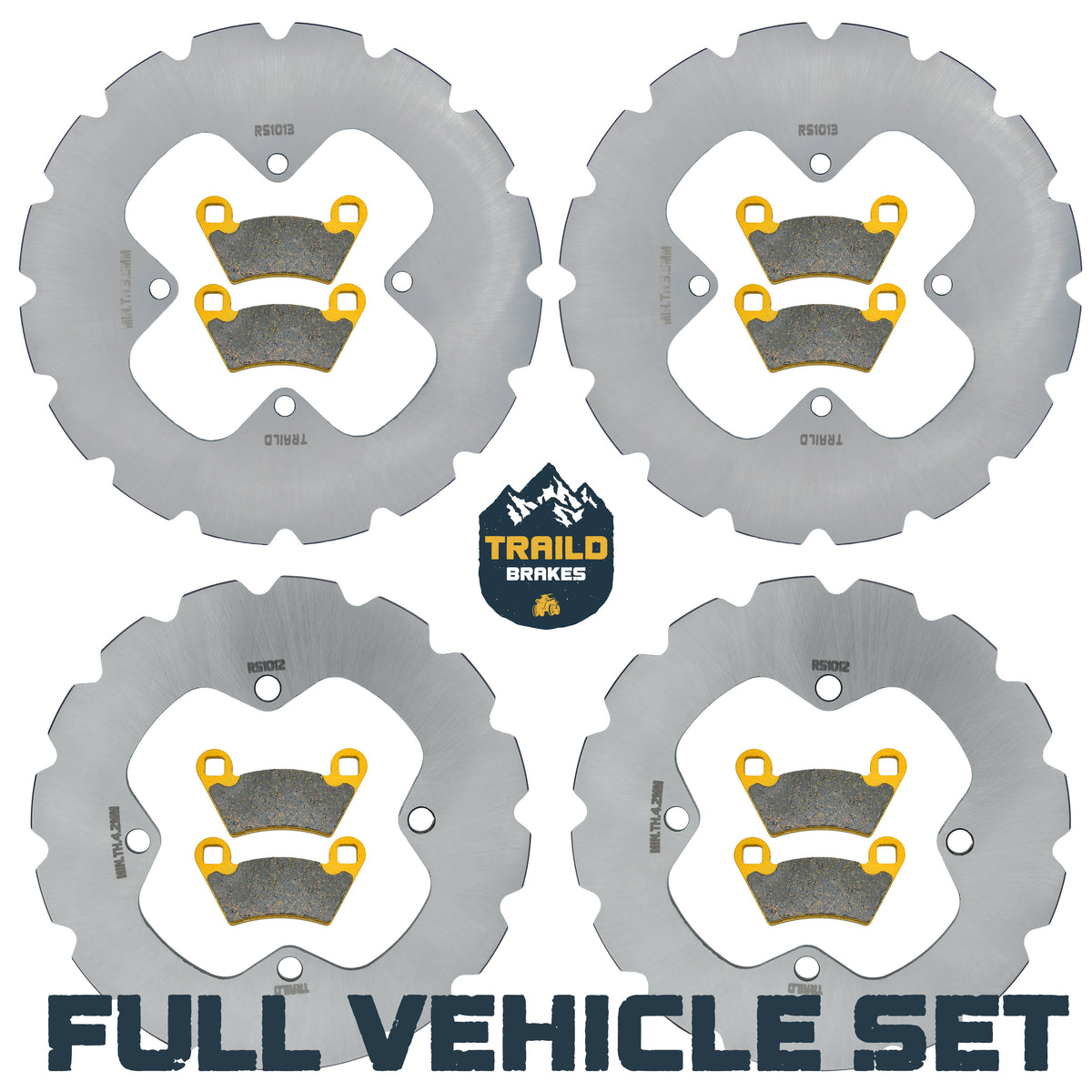 Polaris Ranger EV/Crew 700/570/570-6 2008-2025 Ridge Rider Rotor and Pad Kit