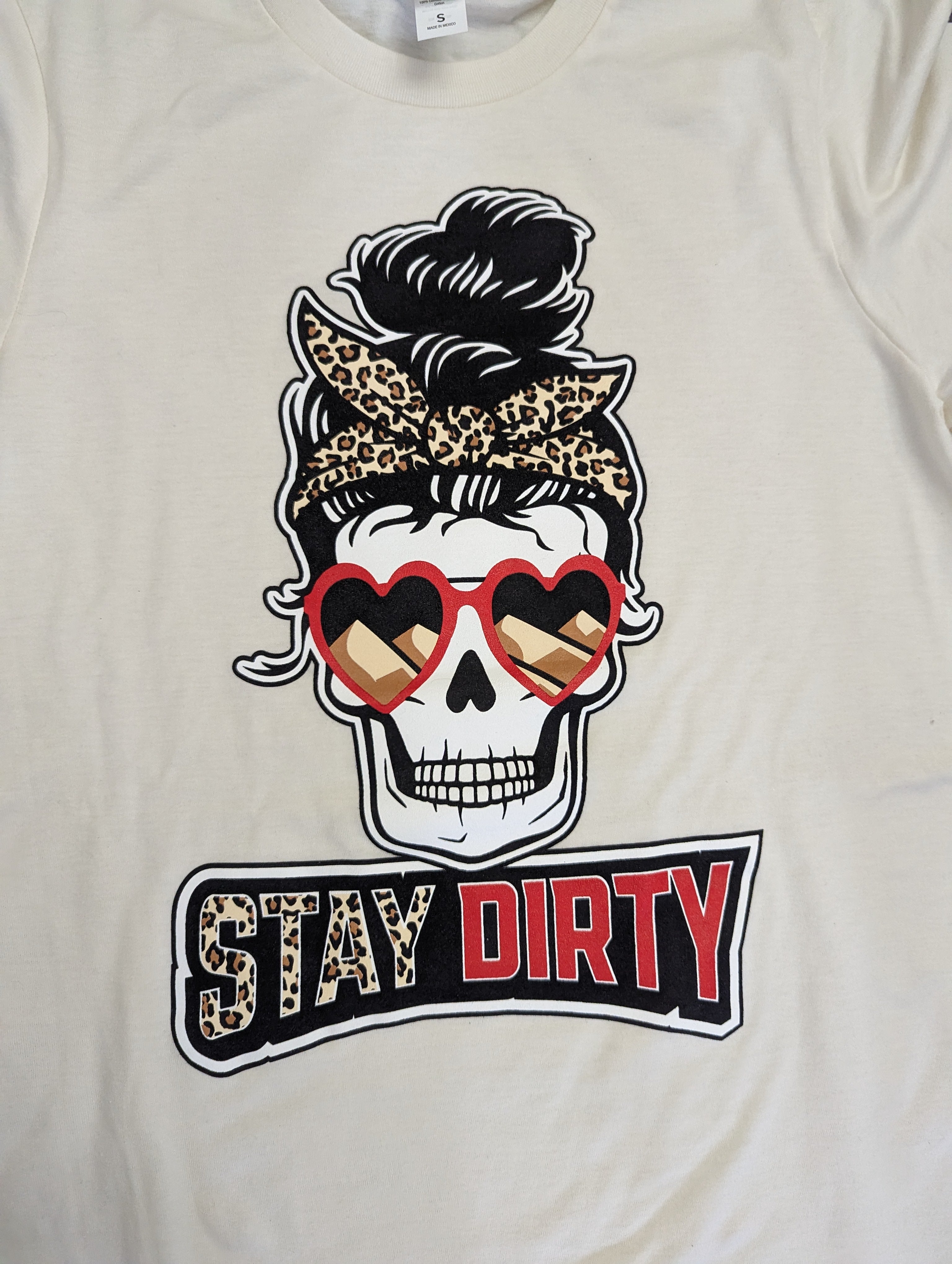 Womens Skull - Stay Dirty - Shirt