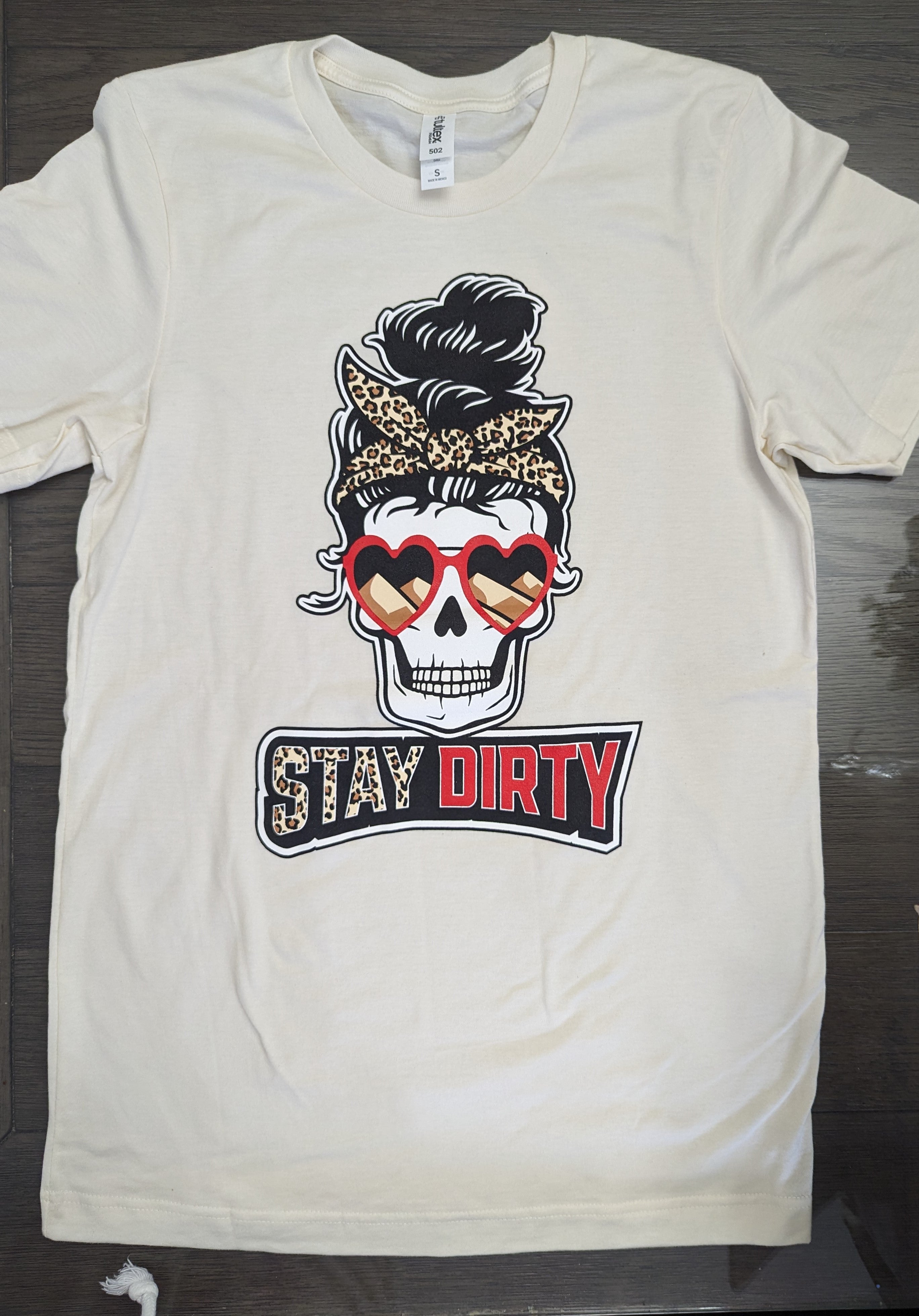 Womens Skull - Stay Dirty - T-Shirt