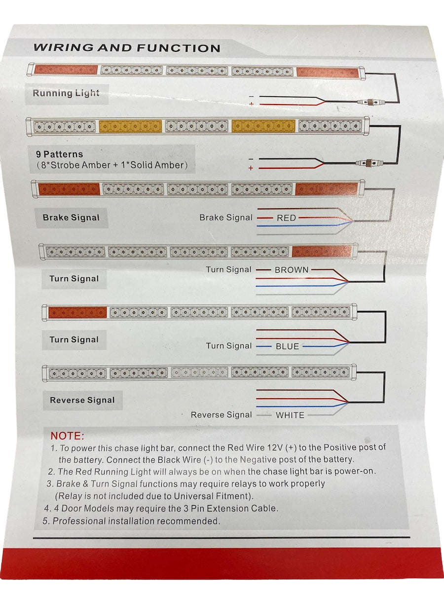 Chase LED Light Bar With Built In Strobe 32"