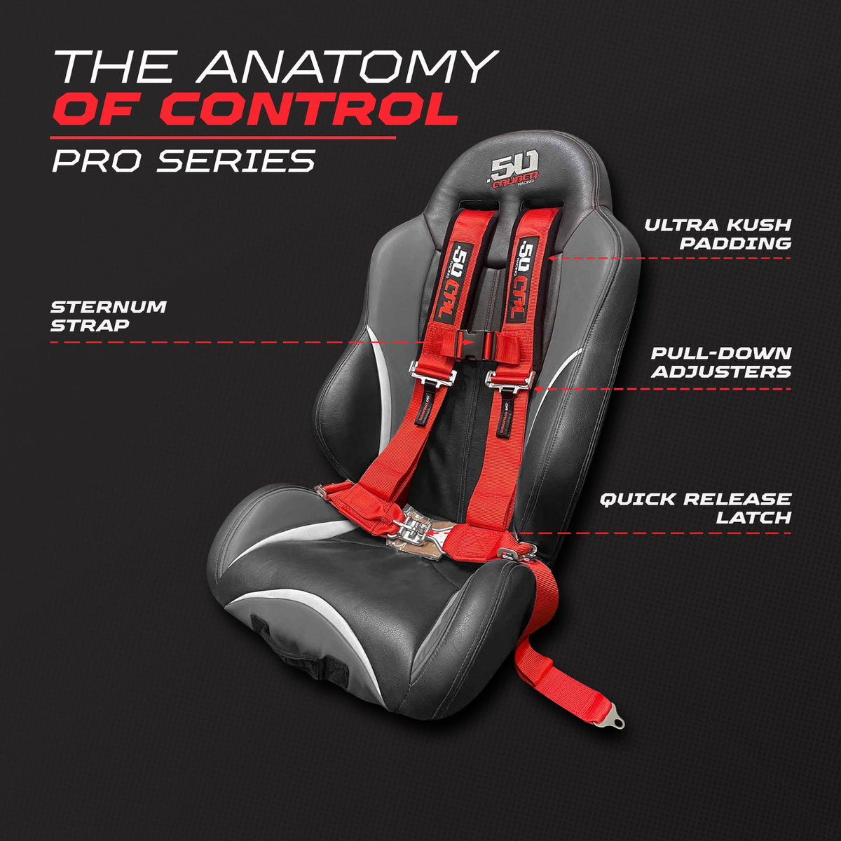 Pro Series 3" 4 point Harness Seat Belt 50 Caliber Racing