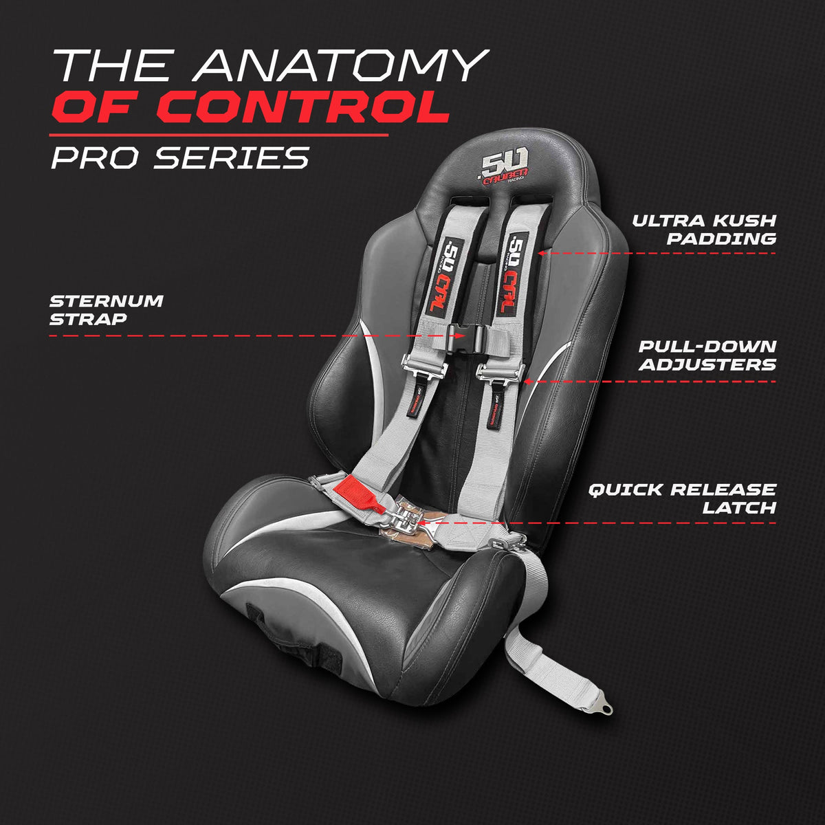 Pro Series 3" 4 point Harness Seat Belt 50 Caliber Racing