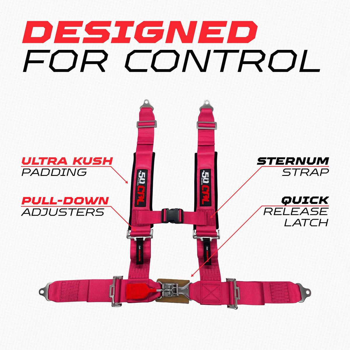Pro Series 3" 4 point Harness Seat Belt 50 Caliber Racing
