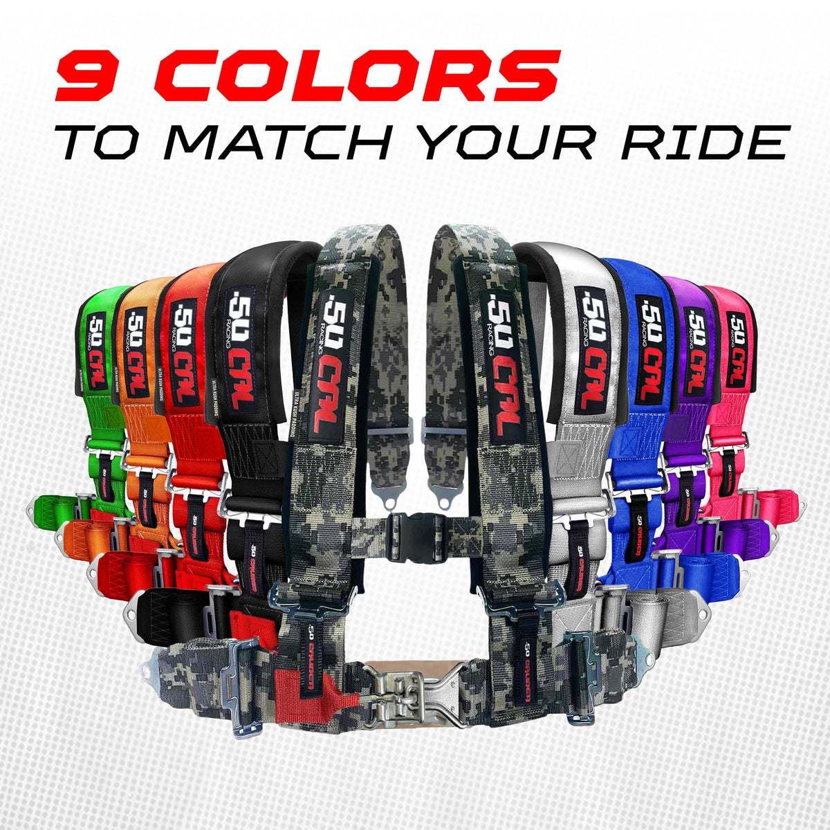 2" 4 Point Racing Harness – Pro Series Race Latch | 50 Caliber Racing
