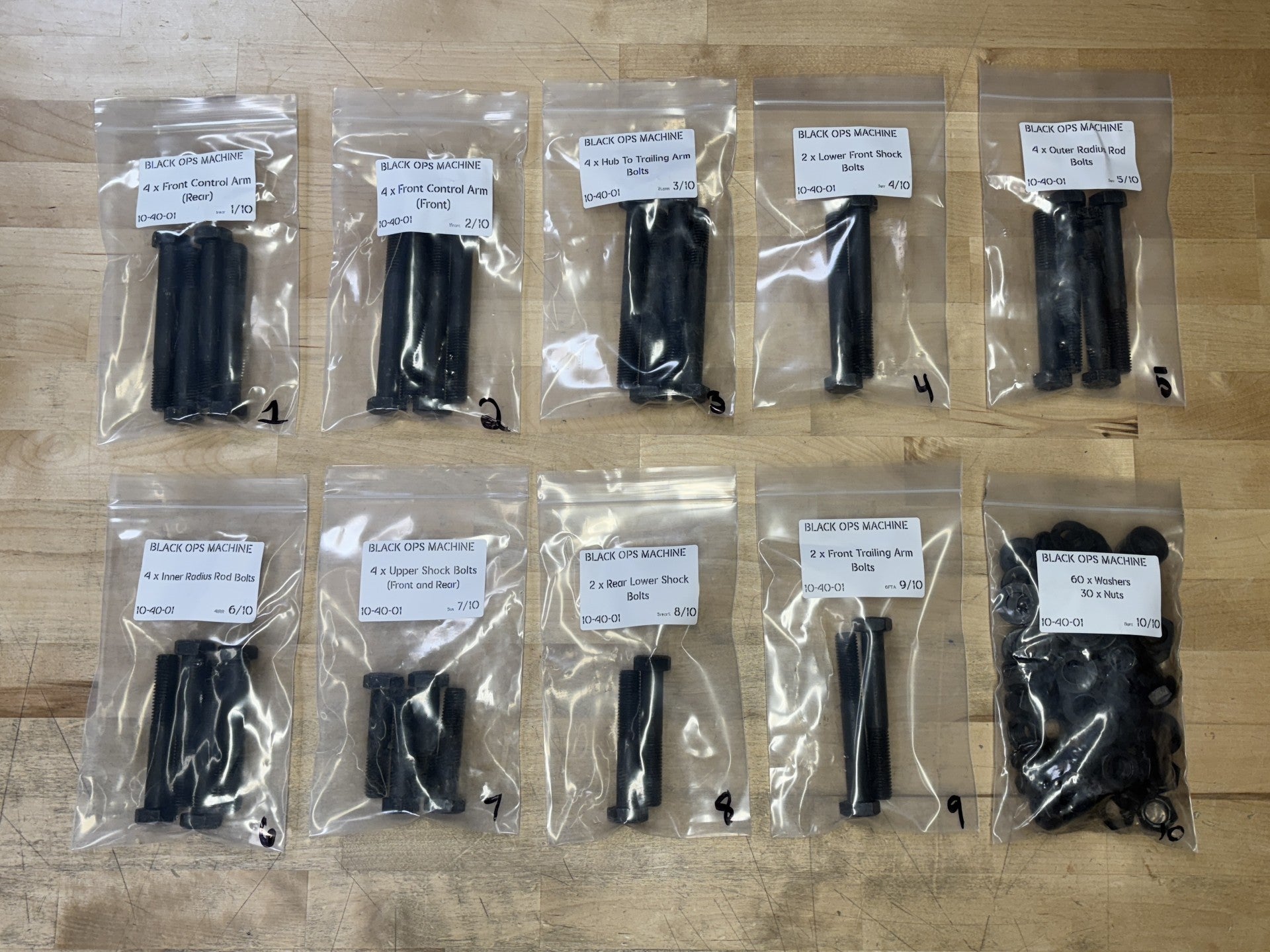 Black Ops Pro R / Turbo R Bolt Kit