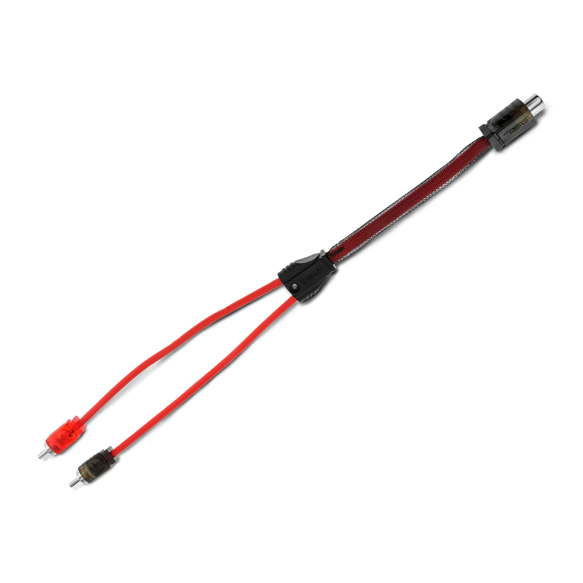 Level 2 RCA 100% Copper OFC Y Connector 1 FEMALE to 2 MALE - RED