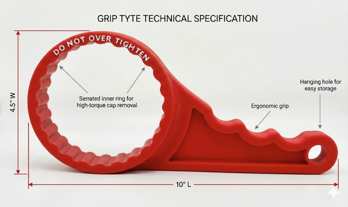 Grip Tyte Wrench for 40 Divot Caps (Older Summit Racing Brand)