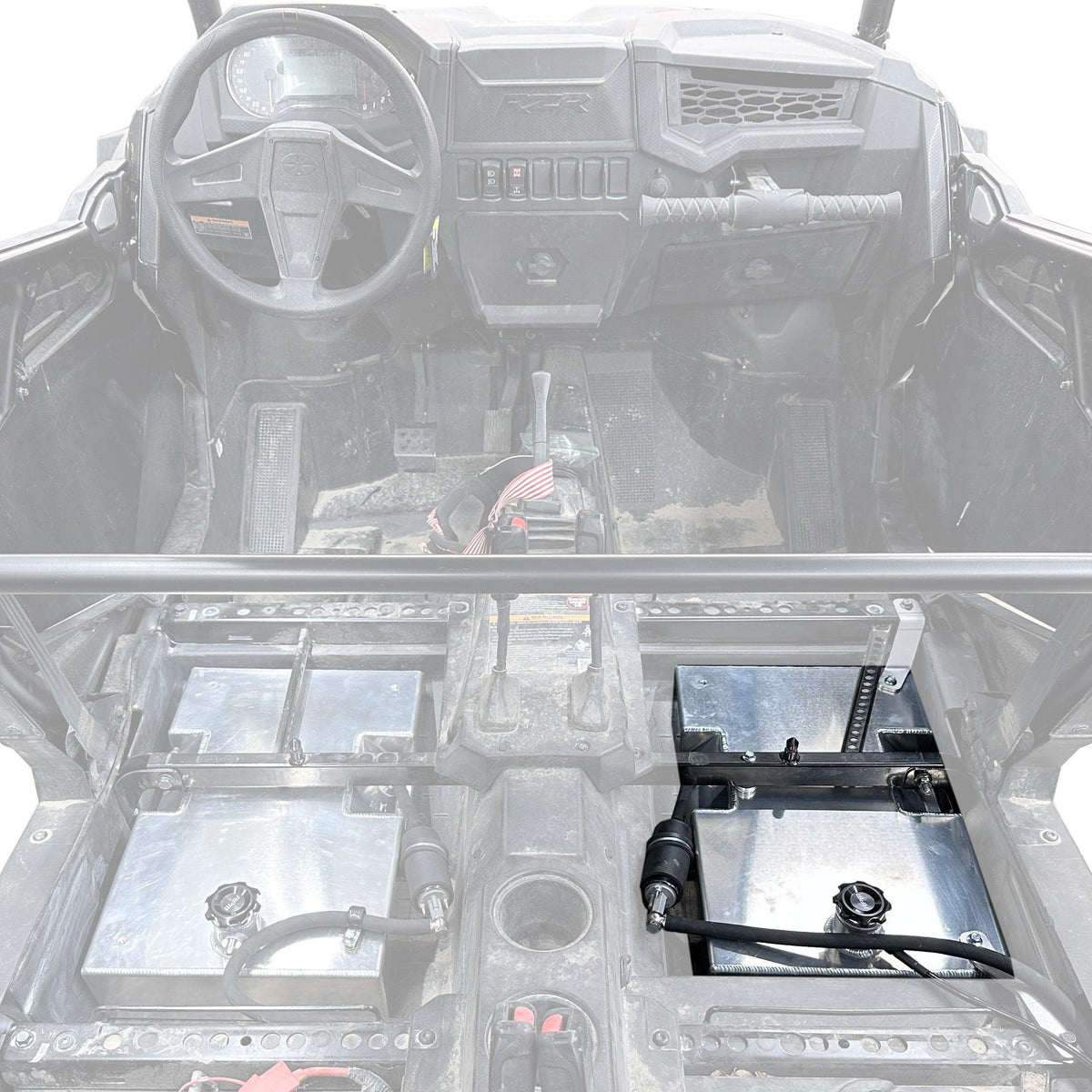 RPM RZR Auxiliary Fuel Tank - 4 Seat XPT / XP1000 / Turbo S 4.5G Auxiliary Fuel Gas Tank Kit