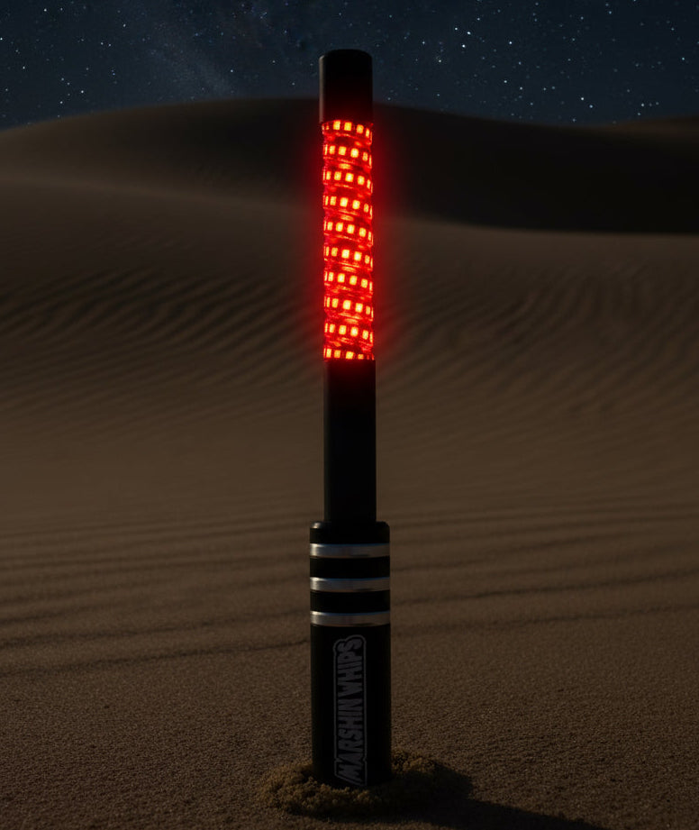 Marshin Whips V2 Black Out LED Whip | Single Stealth Off-Road Light