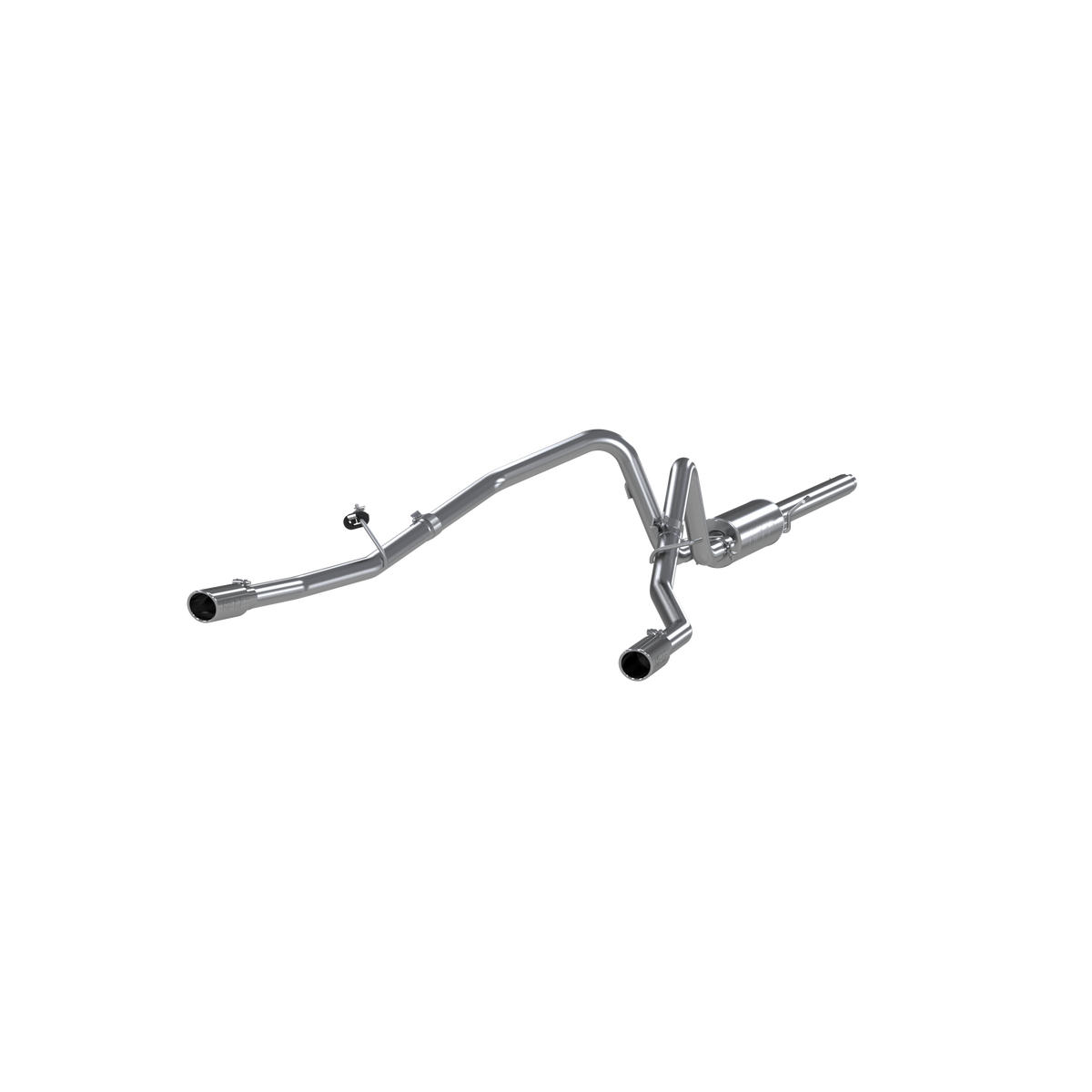 3 Inch Cat Back Exhaust System Dual Split Rear For 04-08 Ford F-150 Extended Cab/Crew Cab Aluminized Steel MBRP