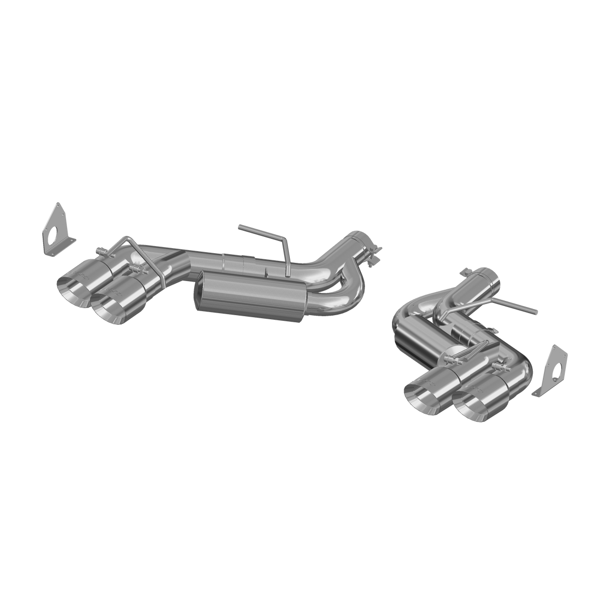 3 Inch Dual Axle Back Quad Tips For 16-24 Camaro SS V8 6.2L 17-24 Camaro ZL1 T409 Stainless Steel MBRP