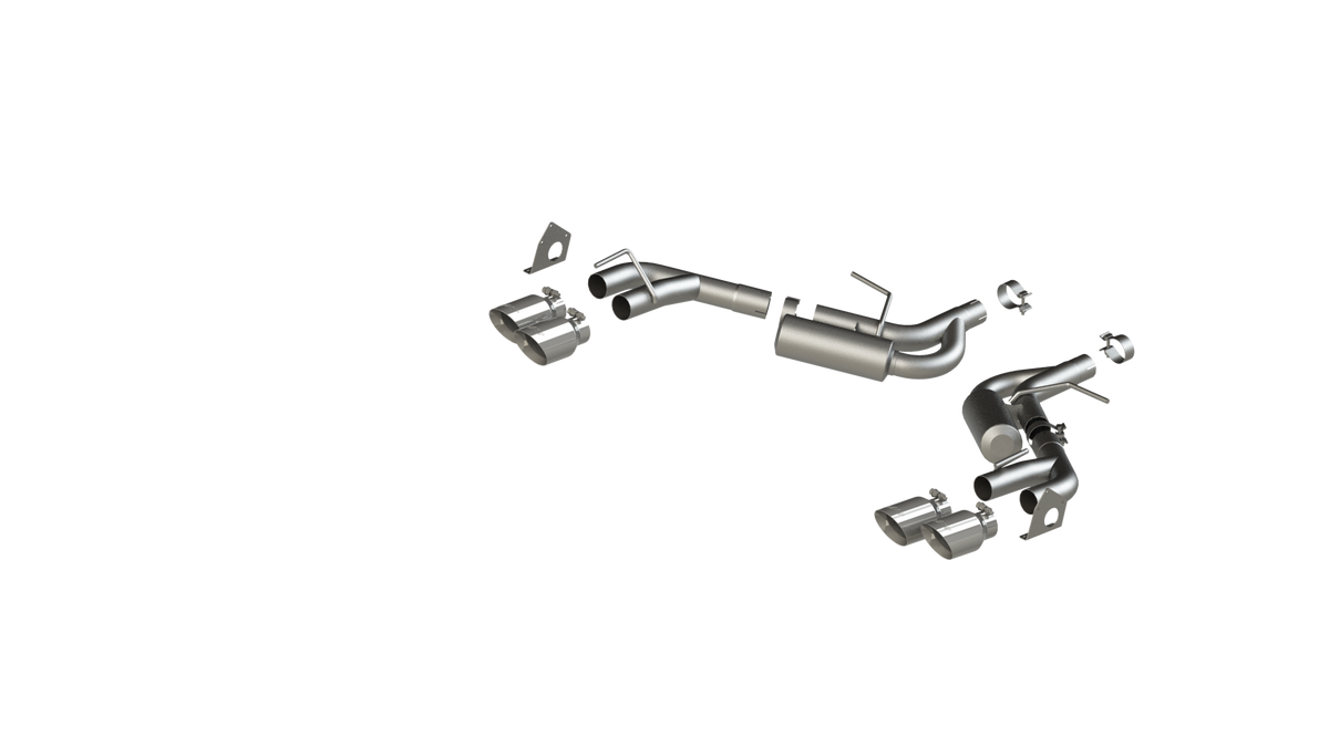 Exhaust Pipe 2.5 Inch Dual Axle Back NPP For 16-24 Camaro V6 3.6L With Quad 4 Inch Dual Wall Tips T304 Stainless Steel MBRP