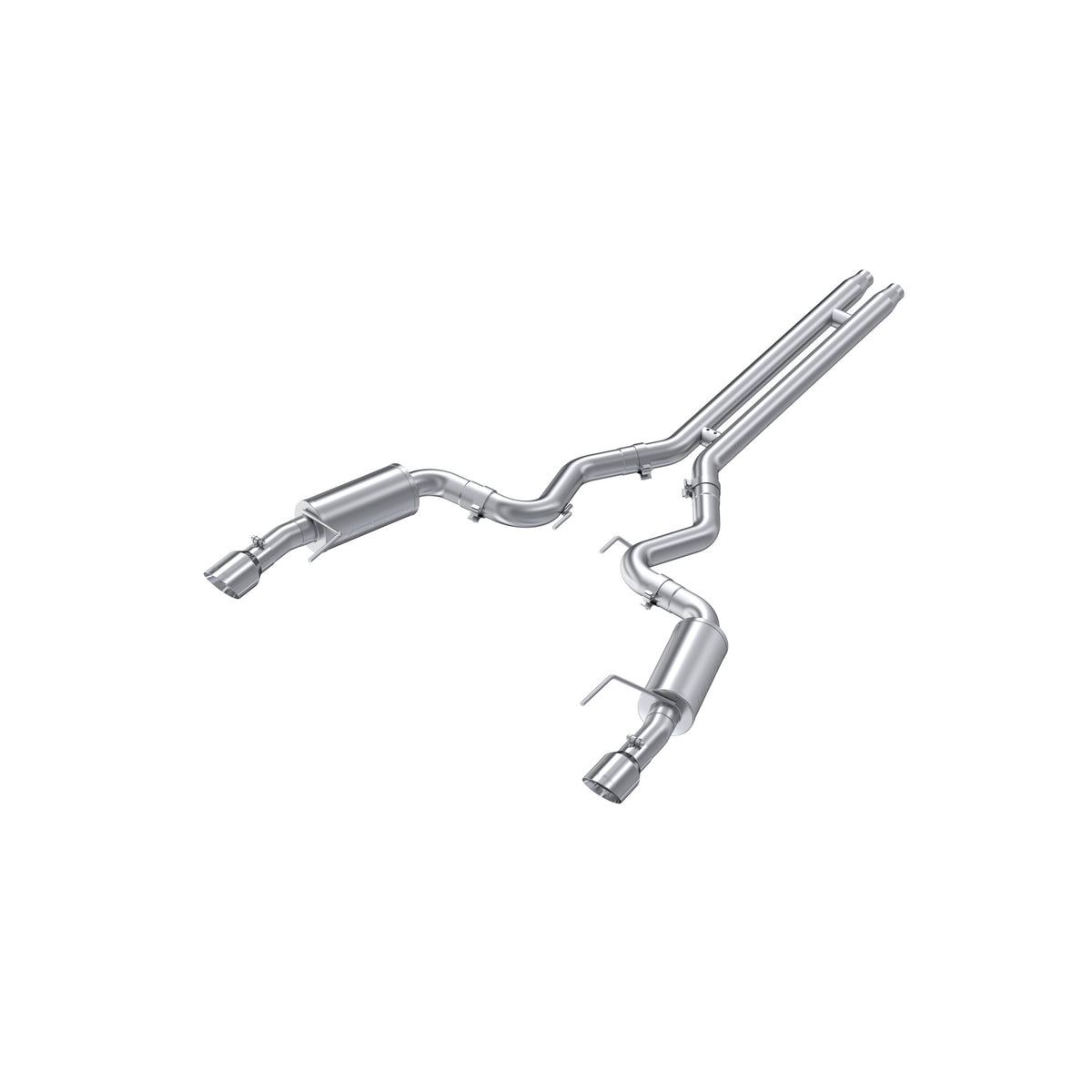 3 Inch Cat Back Exhaust System For 15-17 Ford Mustang GT 5.0 Convertible Dual Split Rear Street Version 4.5 Inch Tips T409 Stainless Steel MBRP