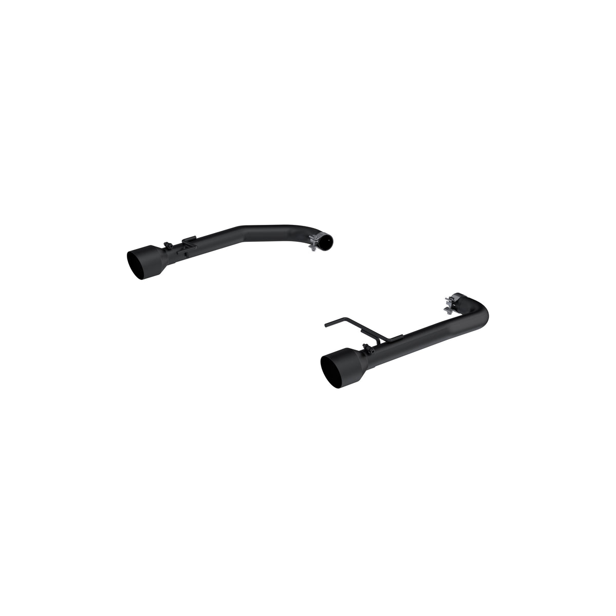 2015-Up Ford Mustang 2.3L EcoBoost Armor BLK Black-Coated Aluminized Steel 2.5 Inch Axle-Back Dual Split Rear With Black Tips MBRP