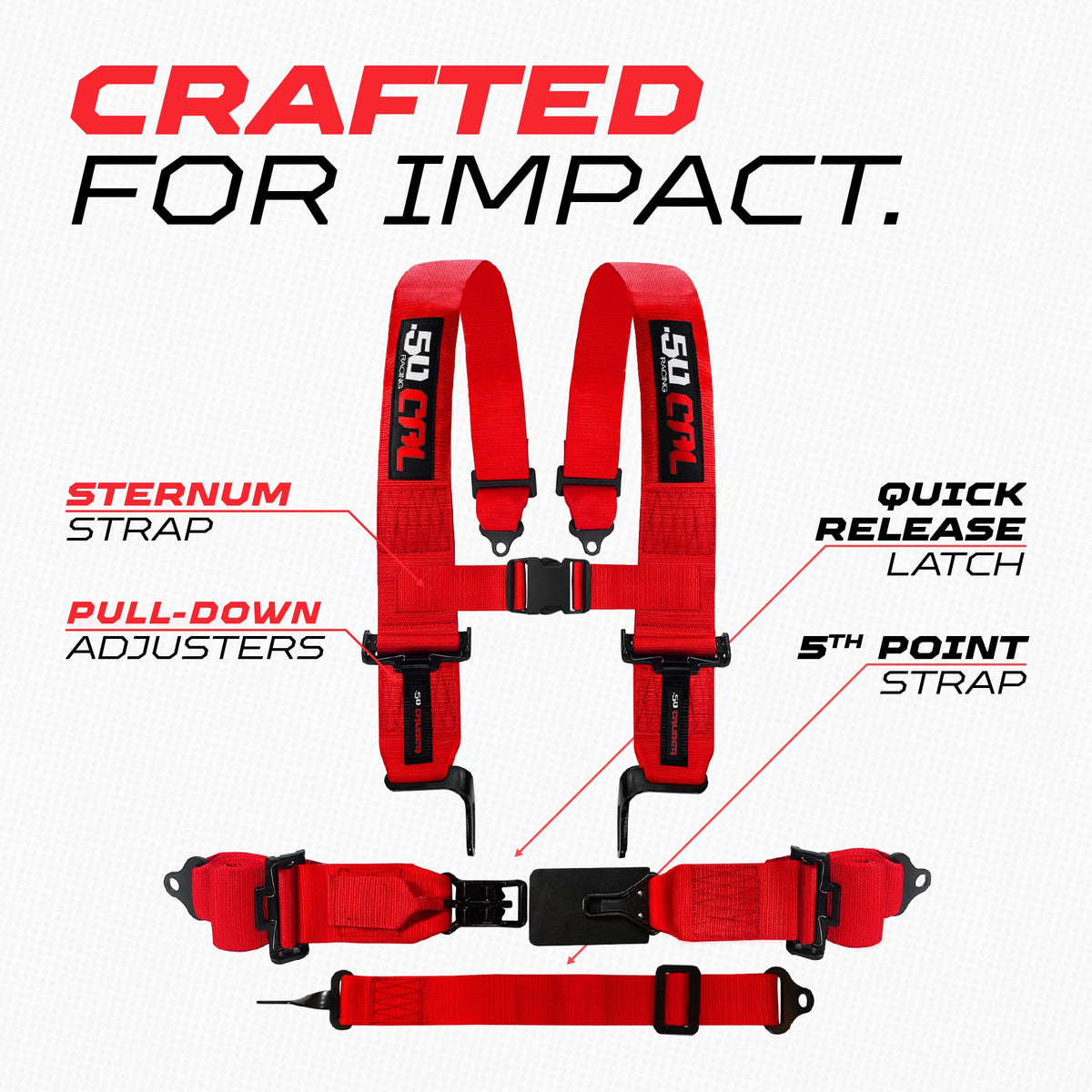 SFI Approved 2" and 3" 5 point Harness, Racing Harness