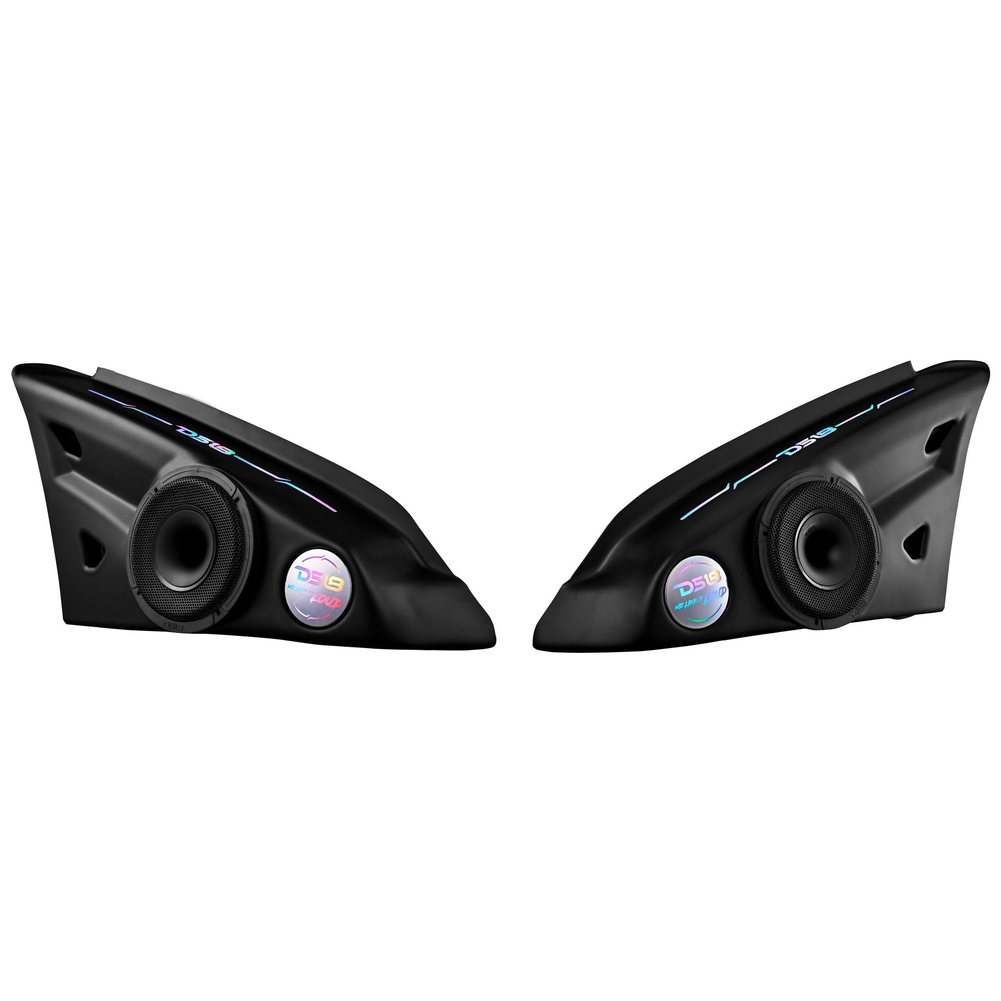 Polaris Slingshot Arm Rest Empty Enclosure With Digital Led Lights fits 2 x 6.5" Speakers | 2015 - Current