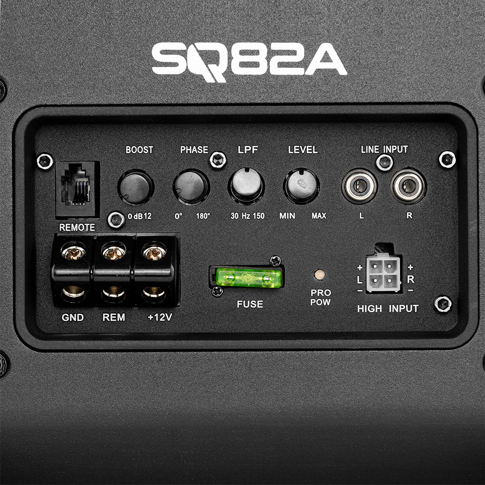 Dual 8" Loaded Amplified High End Aluminum Subwoofer Enclosure 300 Watts Rms