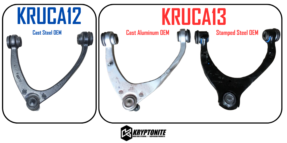 KRYPTONITE UPPER CONTROL ARM KIT FOR 1/2 TON 6-LUG CHEVY/GMC TRUCKS 2007–2018