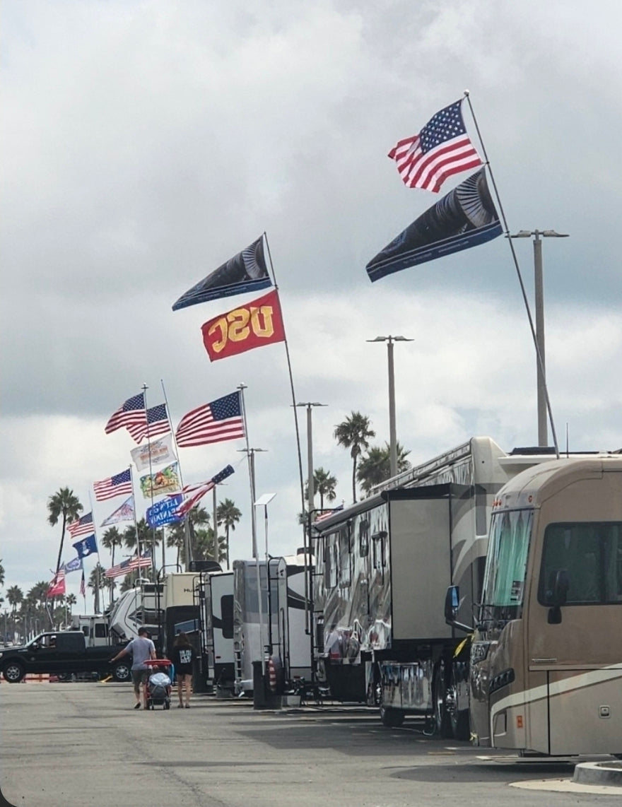 26' Telescoping RV Flagpole | Fiberglass Flagpole