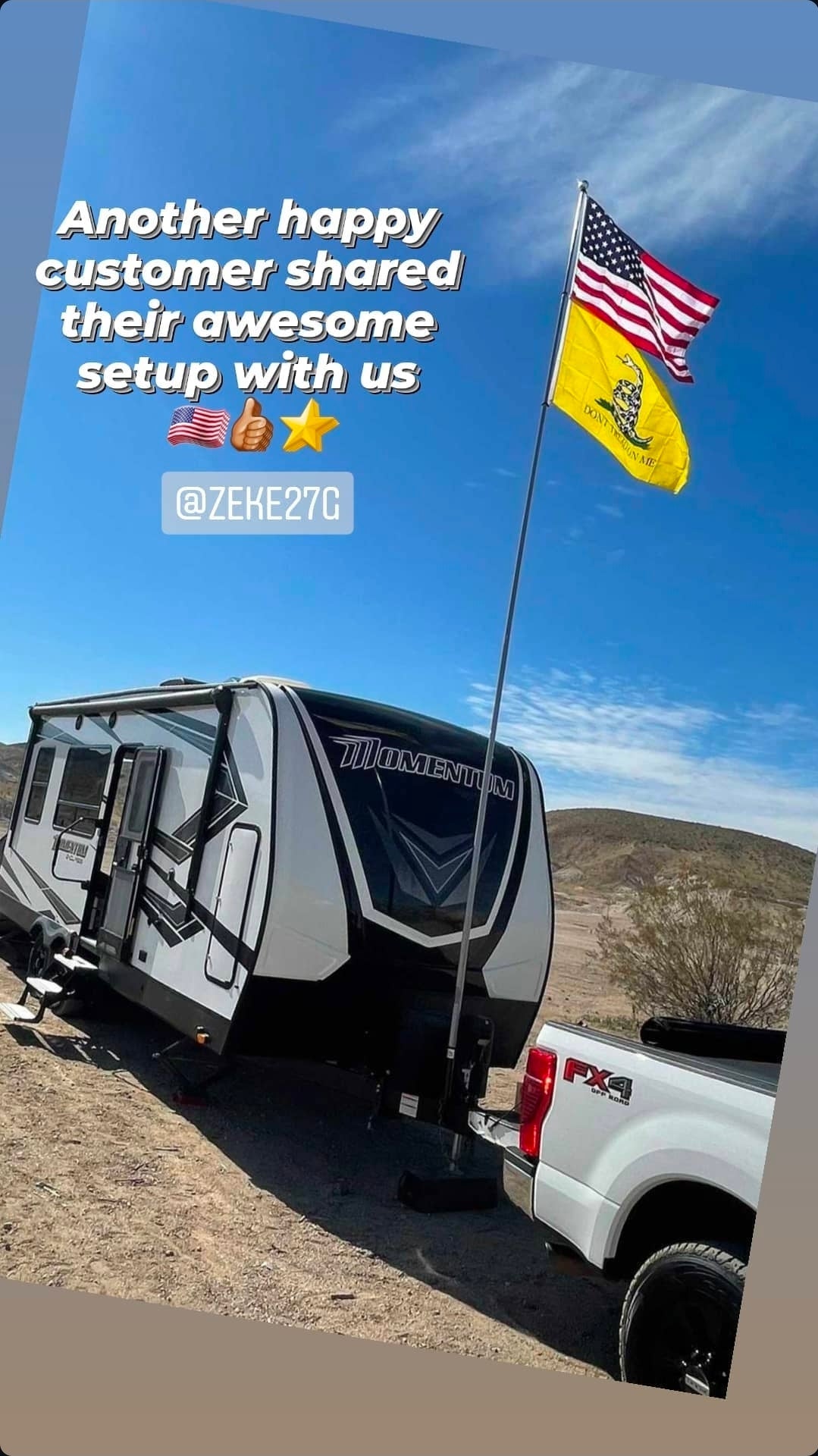 Bumper/Frame Mount (6") for Flagpoles