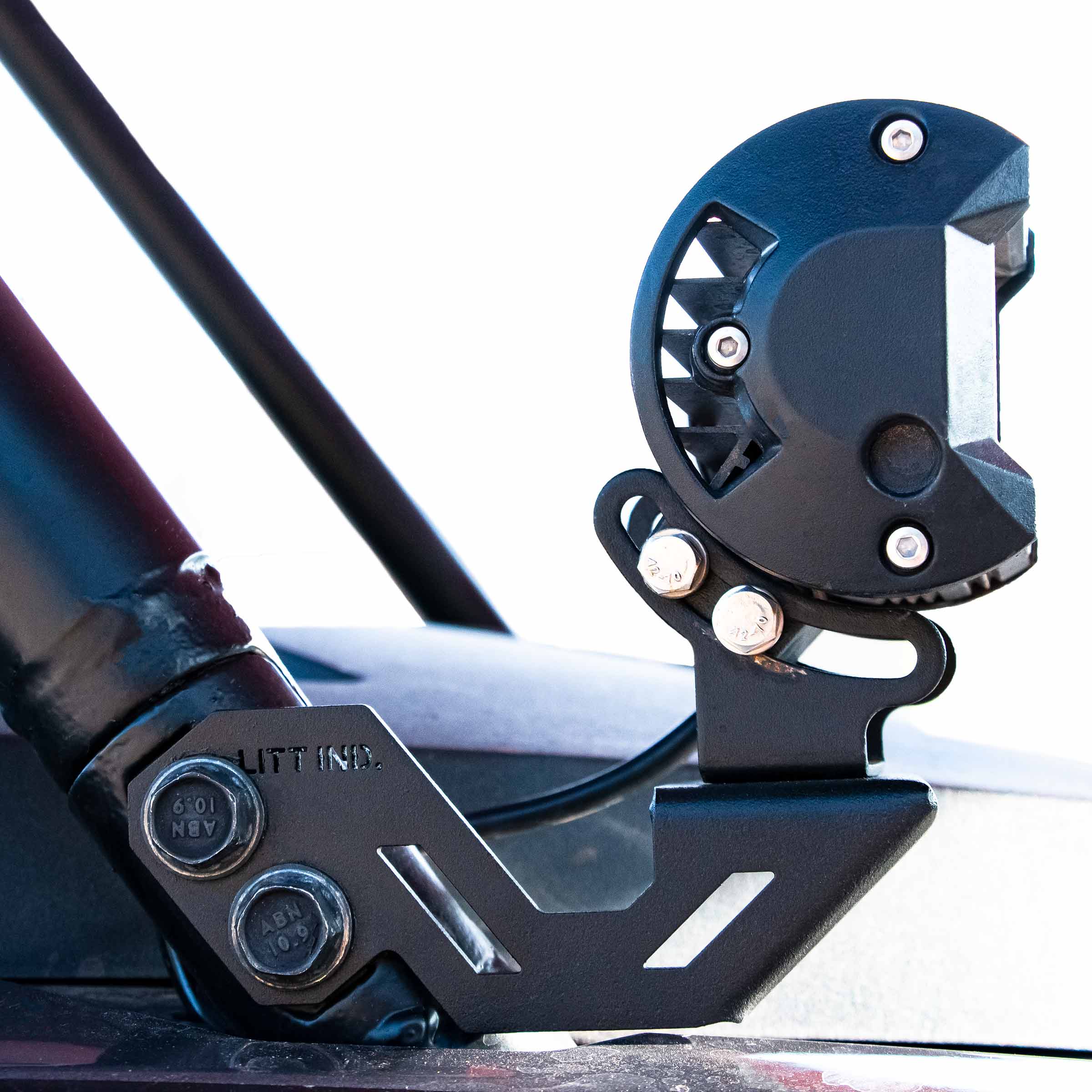 Gusseted Light Pod Mounts Brackets for Polaris RZR A Pillar