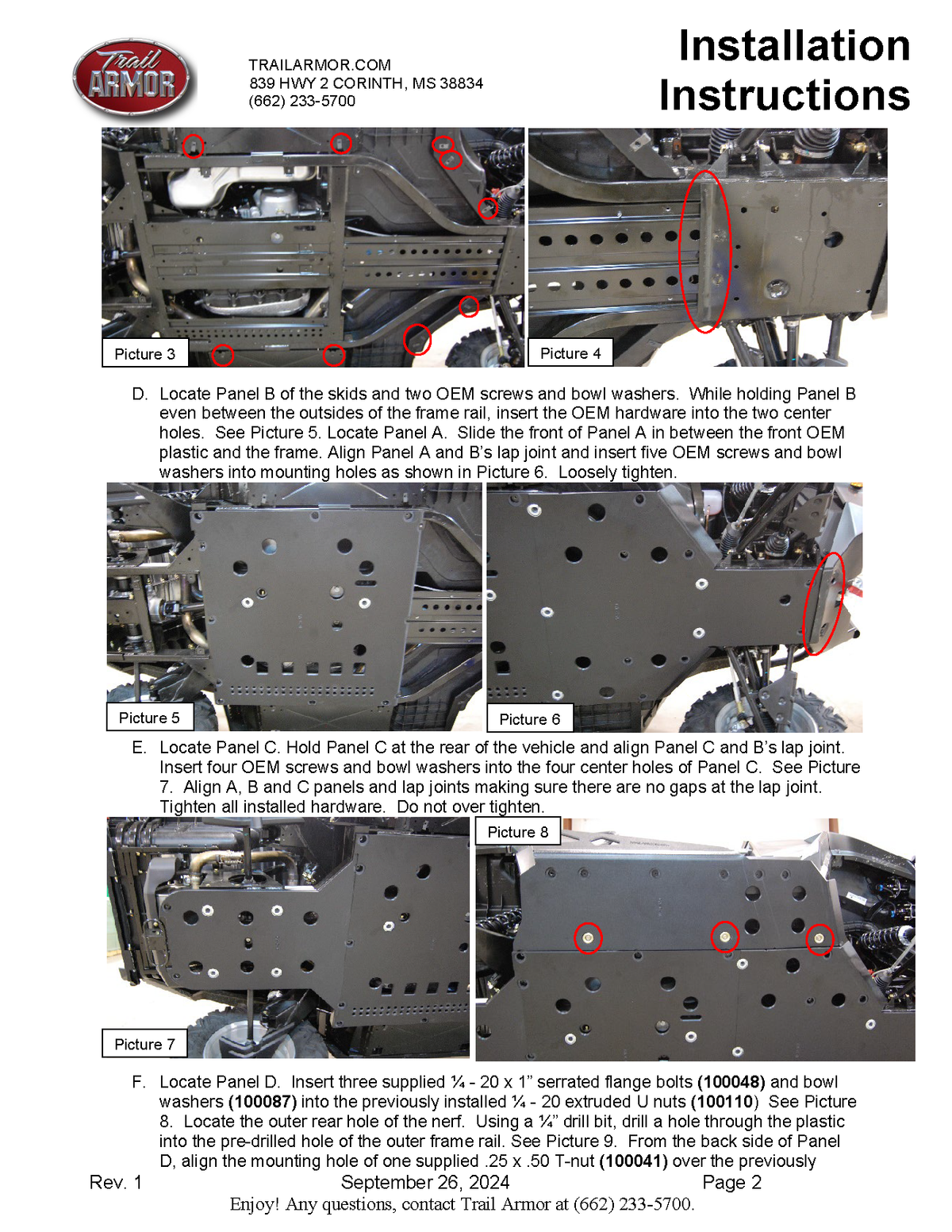 Trail Armor Can Am Commander 800, 800 DPS, 800 XT, 1000, 1000 DPS, 1000 X, 1000 XT, 1000 XT-P, 1000 Limited Full Skids with Integrated Slider Nerfs 2015-2020