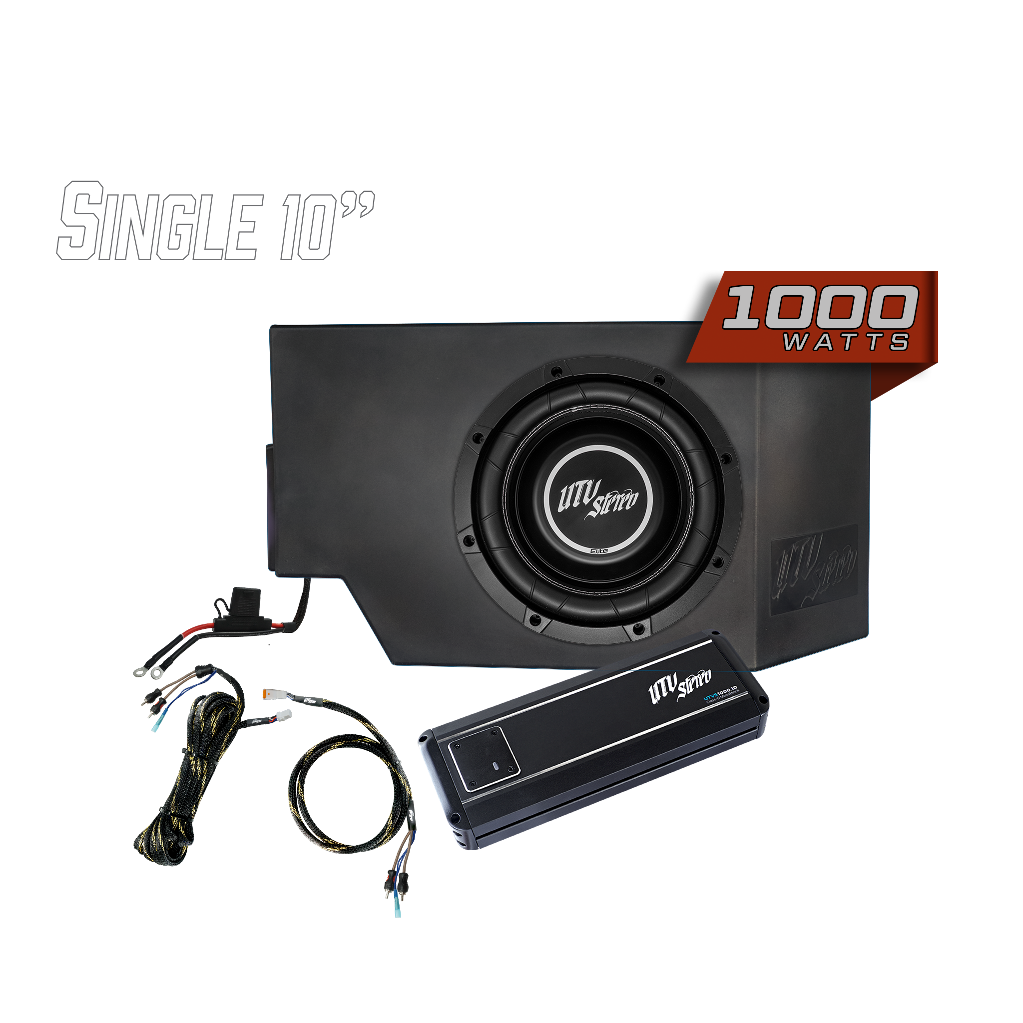 Can-Am® Defender 1000W Single Driver Side 10" Subwoofer Kit | UTVS-DEF-SUB-1000-DRIVER