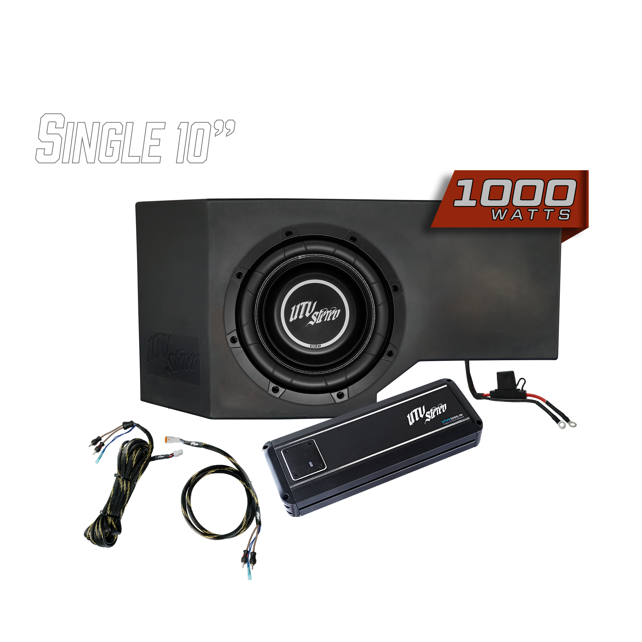 Can-Am® Defender 1000W Single Passenger Side 10" Subwoofer Kit | UTVS-DEF-SUB-1000-PASS