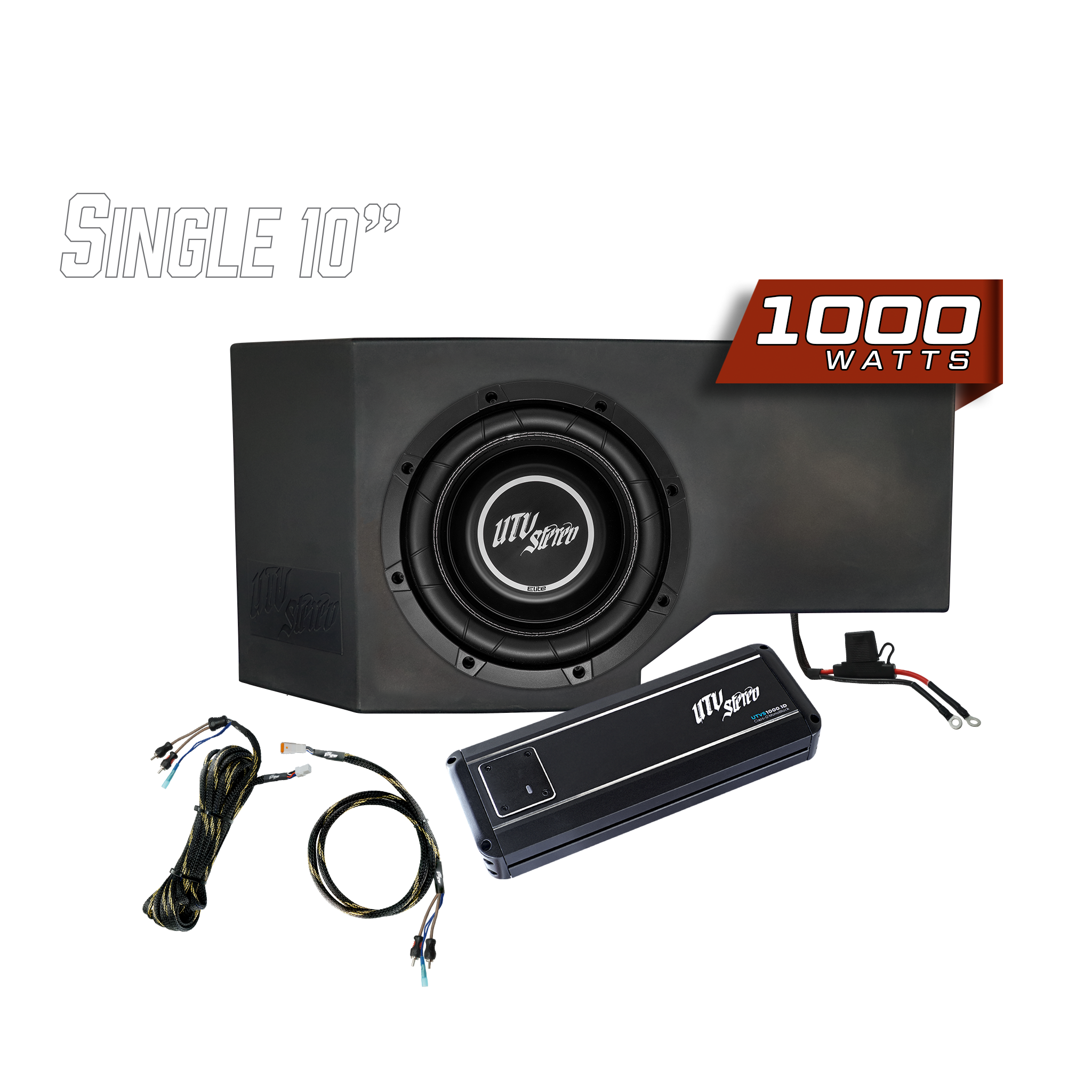 Can-Am® Defender 1000W Single Passenger Side 10" Subwoofer Kit | UTVS-DEF-SUB-1000-PASS