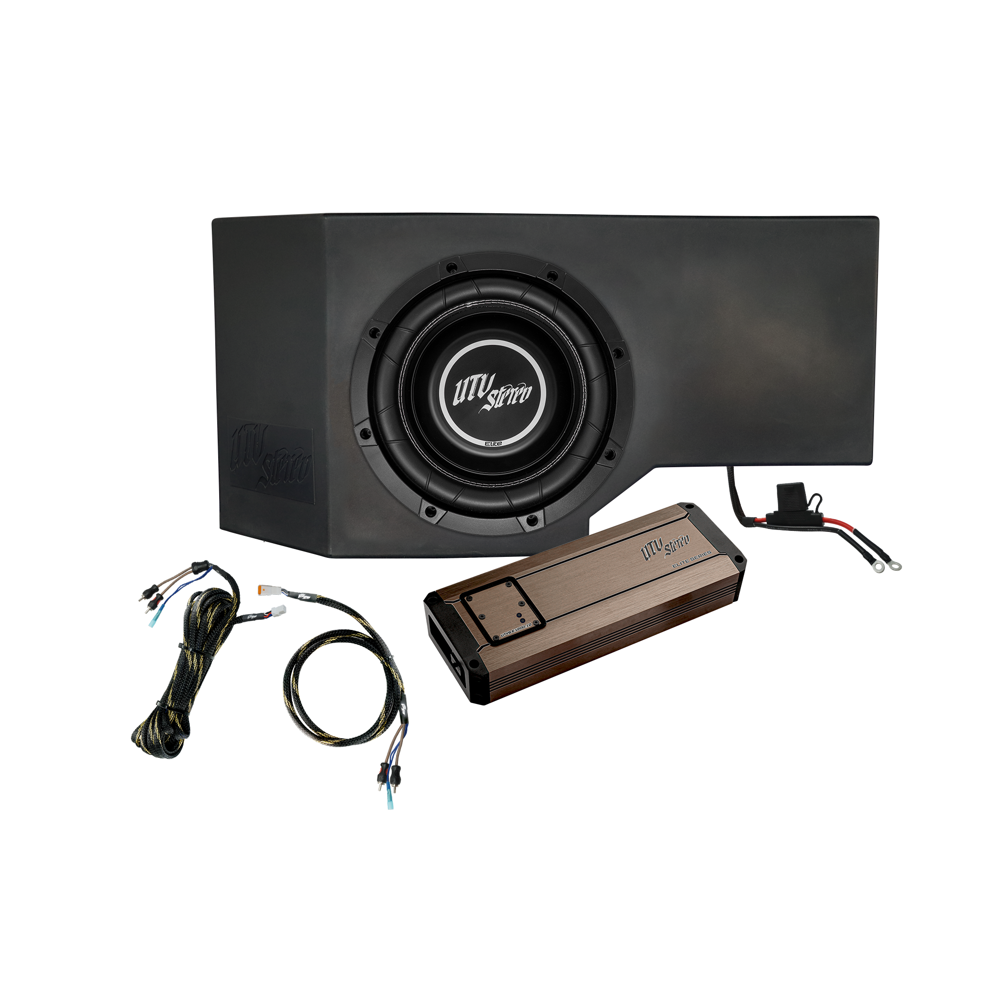 Can-Am® Defender 1200W Single Passenger Side 10" Subwoofer Kit | UTVS-DEF-SUB-1200-PASS