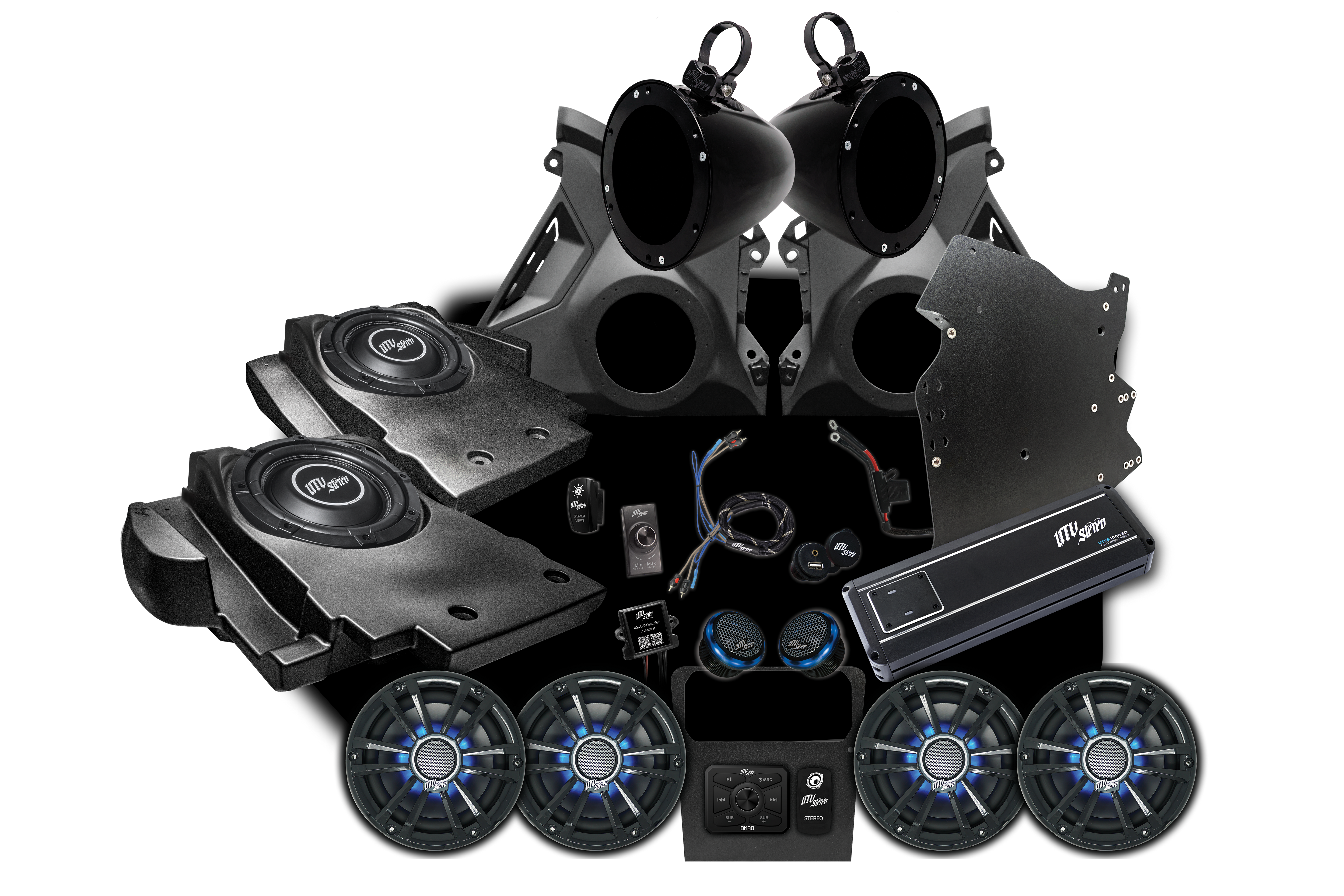 Can-Am® Maverick R Signature Series Stage 6 Stereo Kit | UTVS-R-S6-S