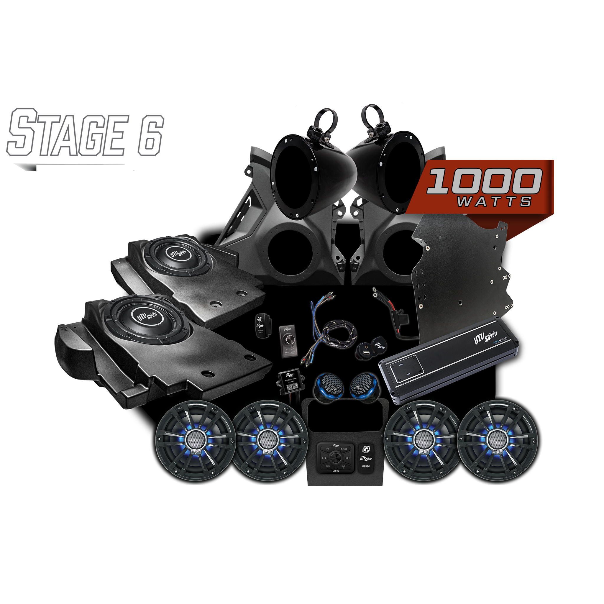 Can-Am® Maverick R Signature Series Stage 6 Stereo Kit | UTVS-R-S6-S