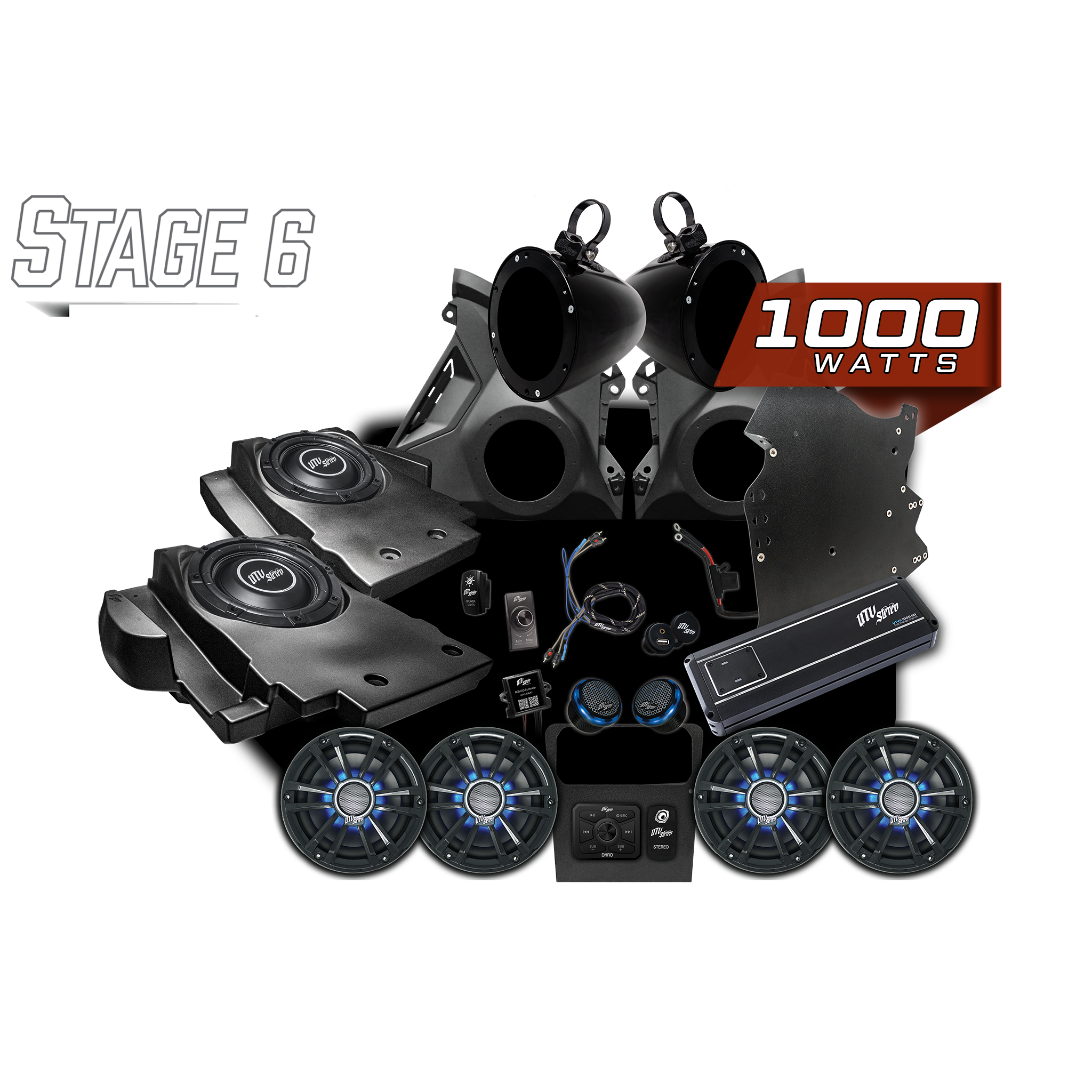 Can-Am® Maverick R Signature Series Stage 6 Stereo Kit | UTVS-R-S6-S