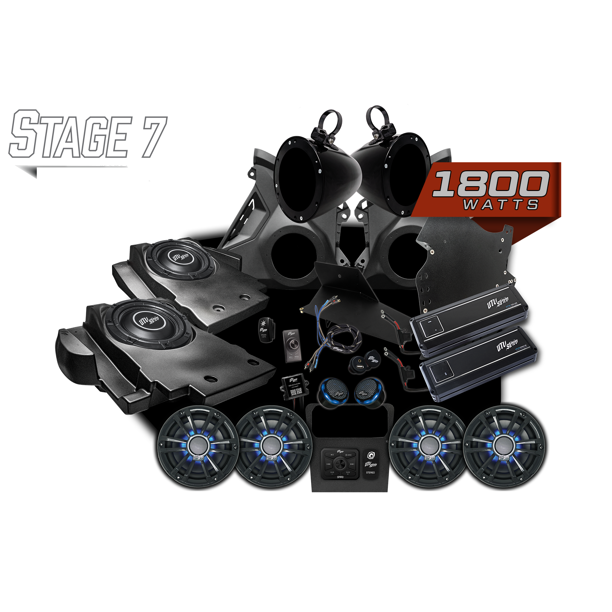Can-Am® Maverick R Signature Series Stage 7 Stereo Kit | UTVS-R-S7-S